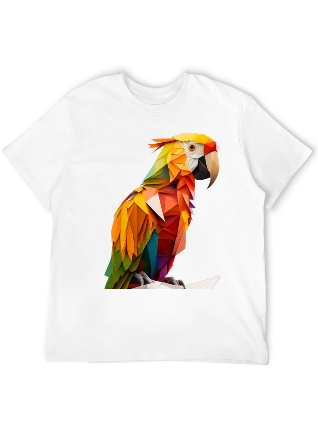 Geometric Parrot Graphic Tee - Bold & Unique Design