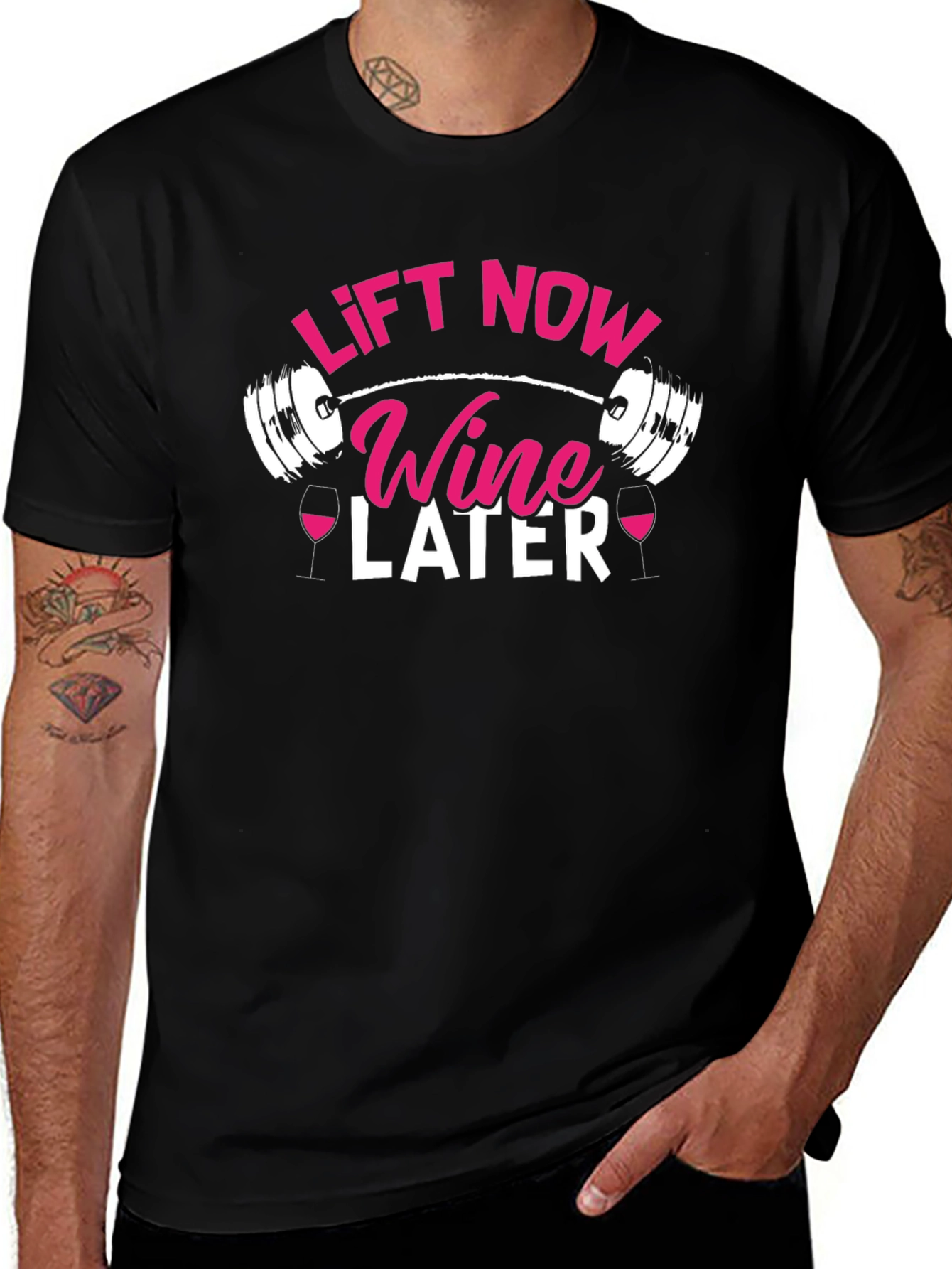 Lift Now Wine Later Graphic Tee