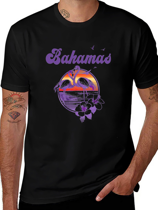 Bahamas Flamingo Sunset T-Shirt
