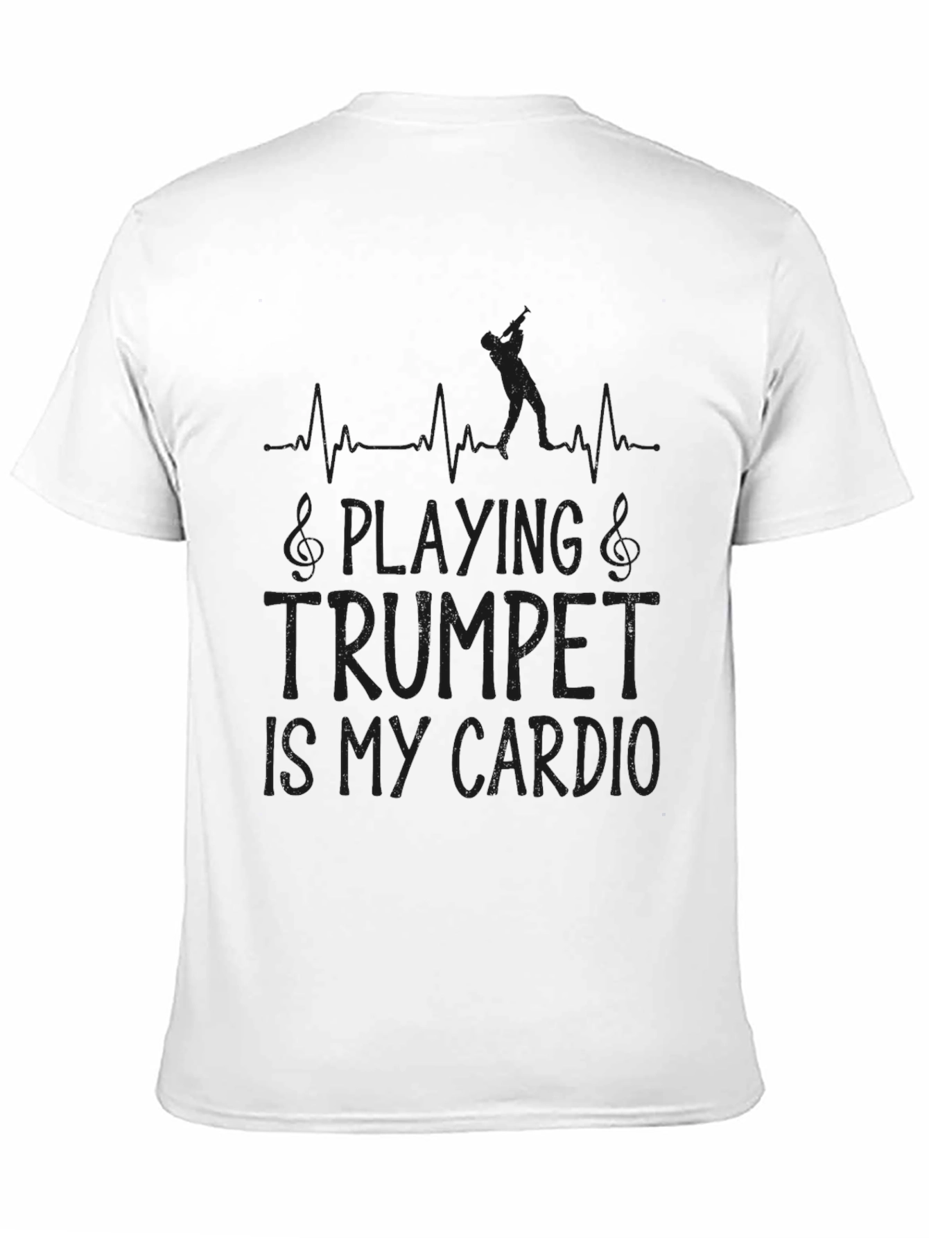 Playing Trumpet is My Cardio Black T-Shirt