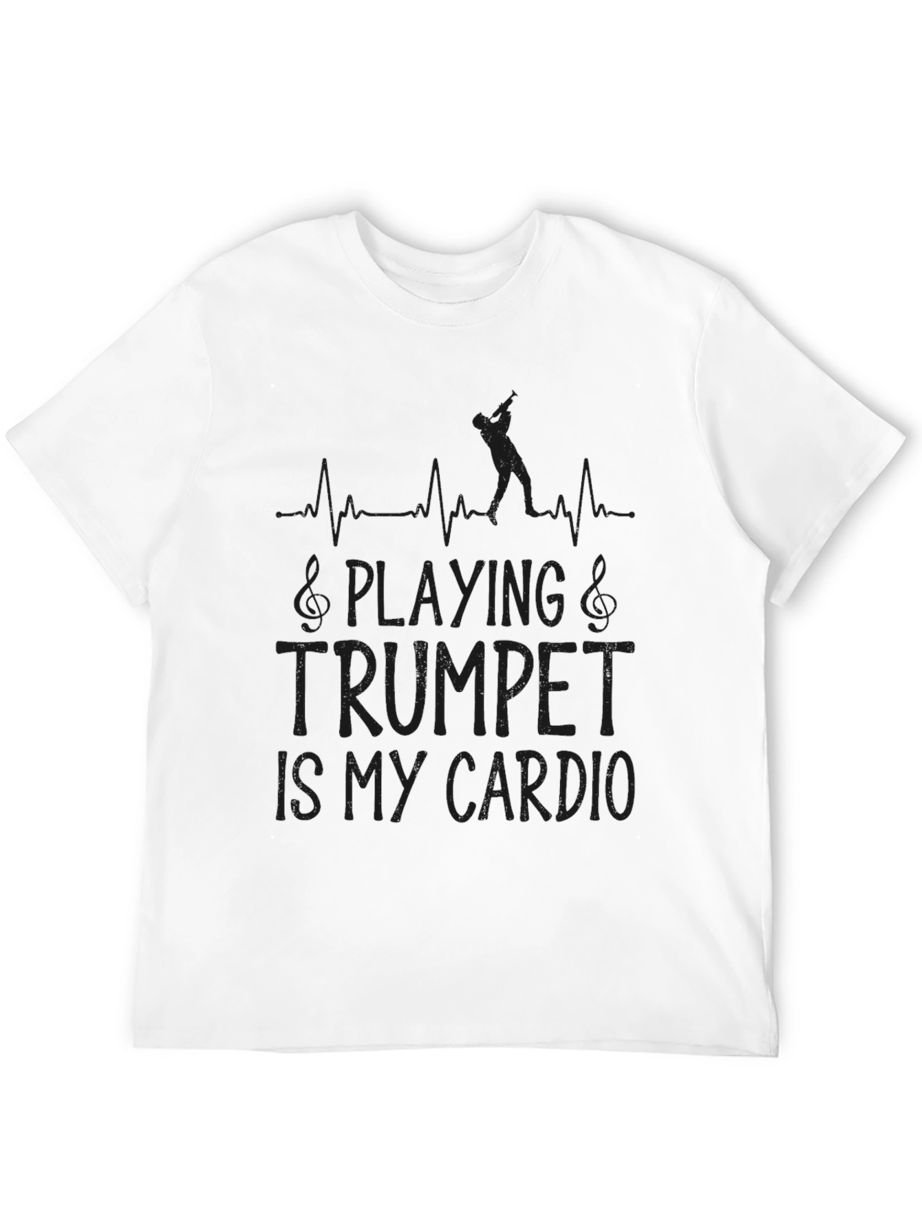 Playing Trumpet is My Cardio Black T-Shirt
