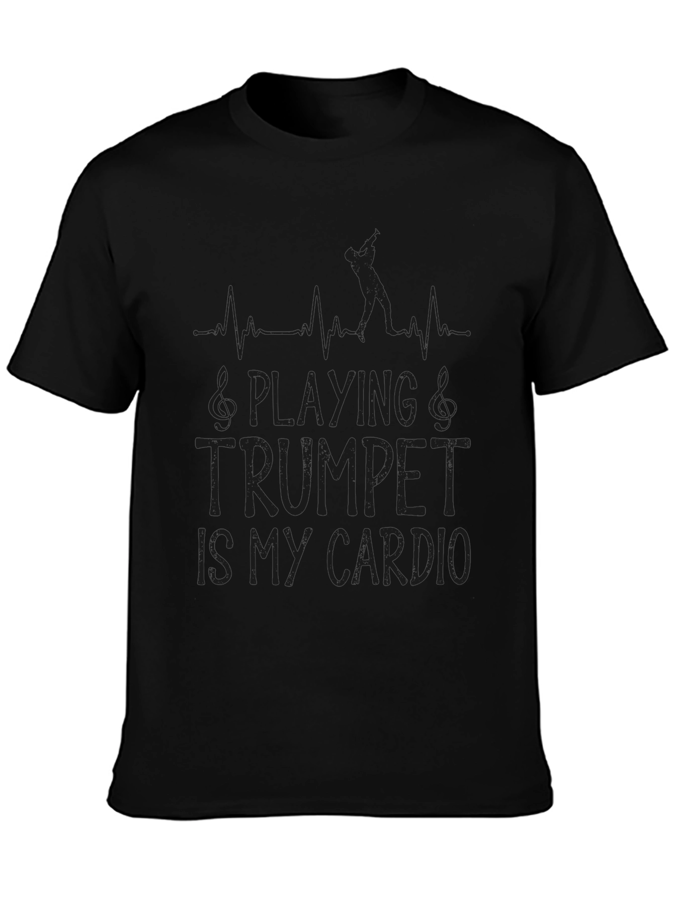 Playing Trumpet is My Cardio Black T-Shirt