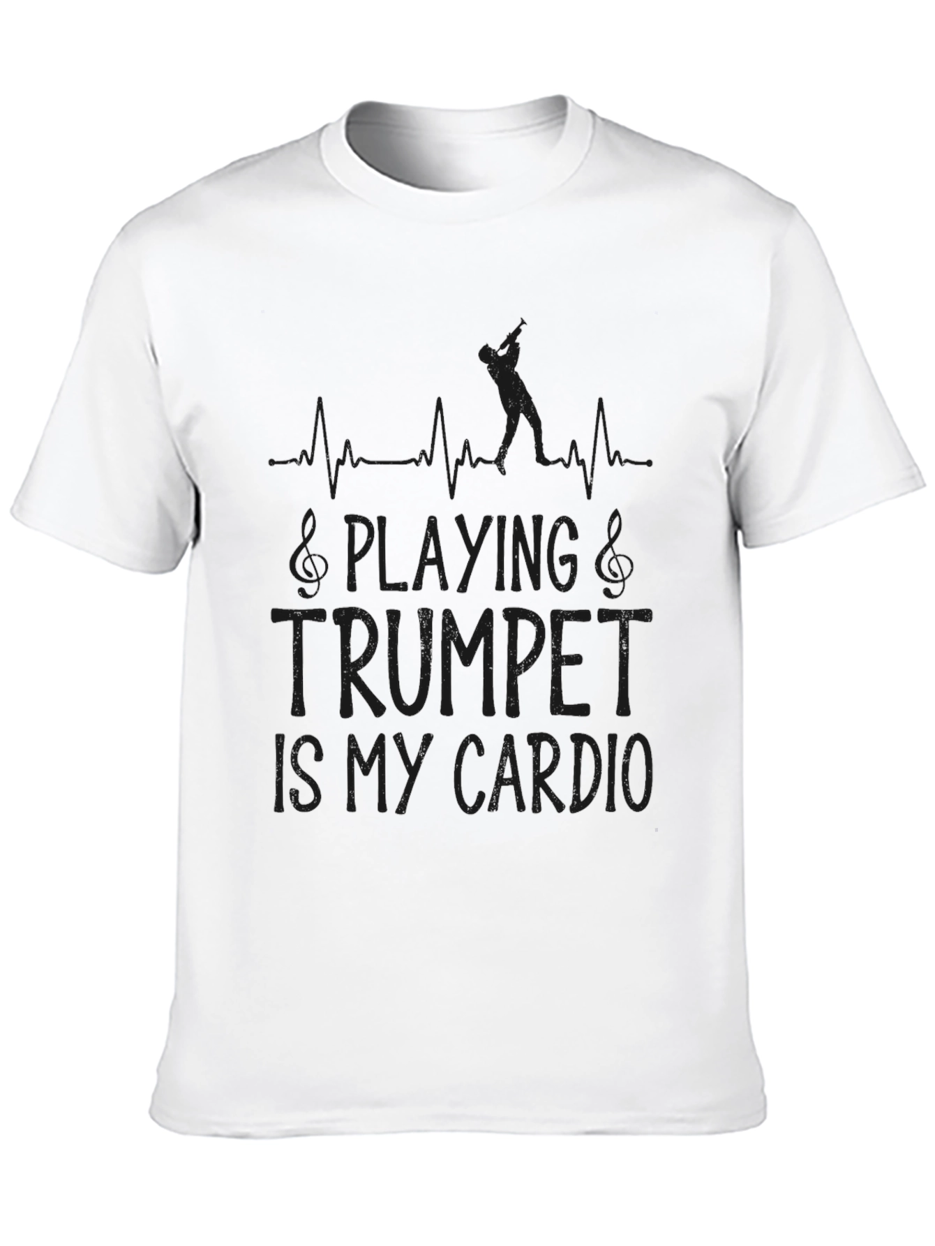 Playing Trumpet is My Cardio Black T-Shirt
