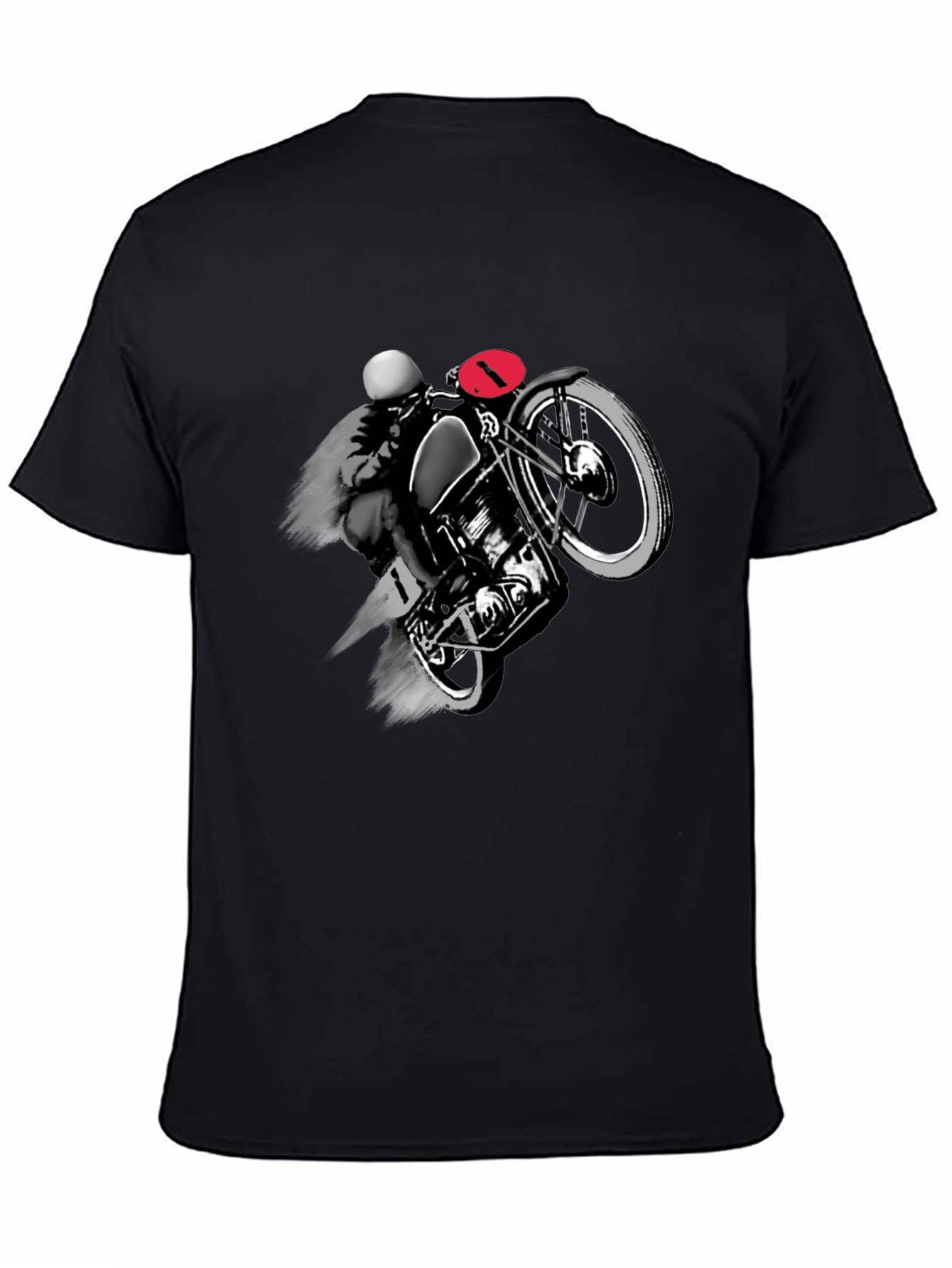 Motorcycle Rider Graphic Black T-Shirt