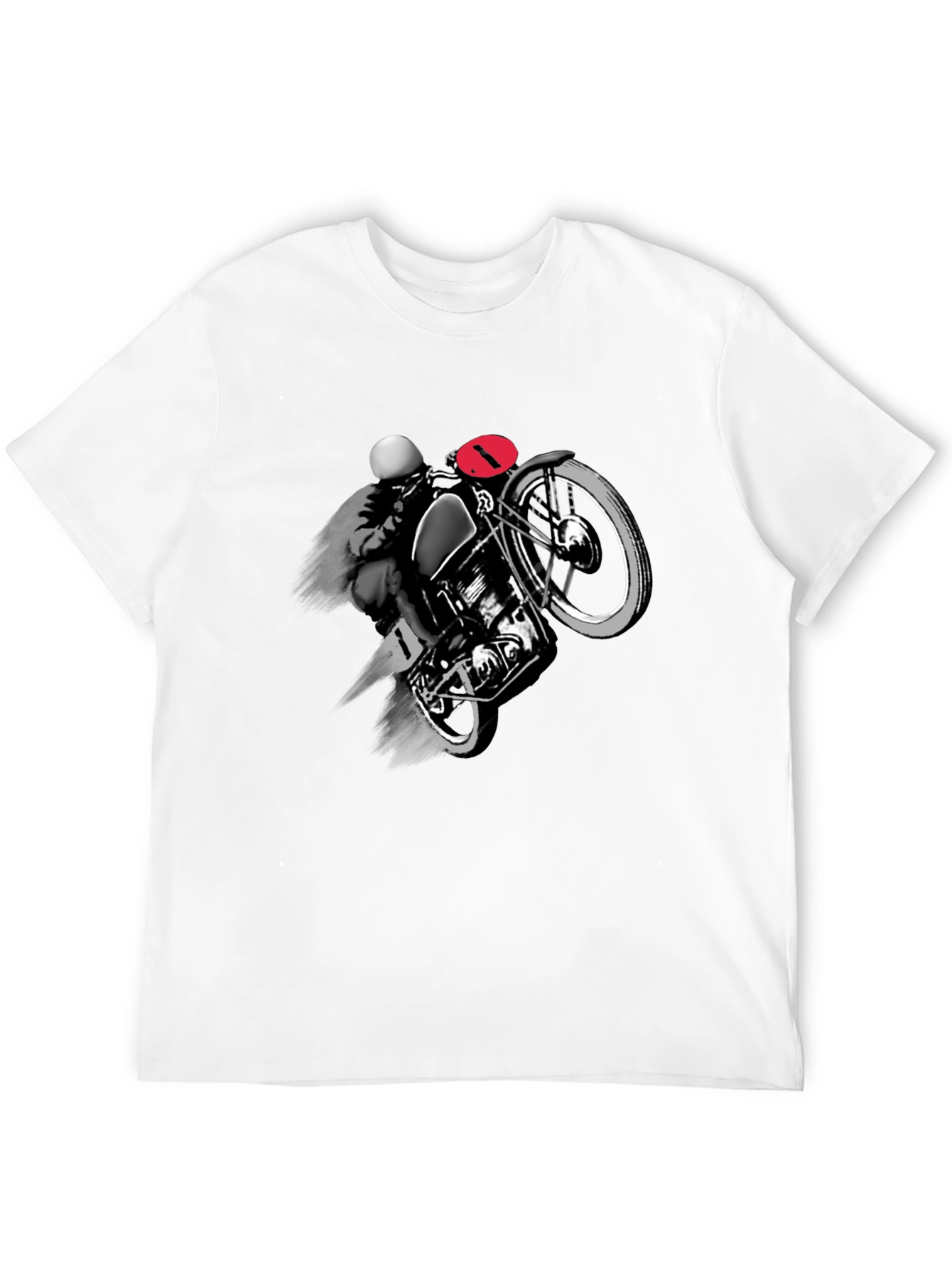Motorcycle Rider Graphic Black T-Shirt
