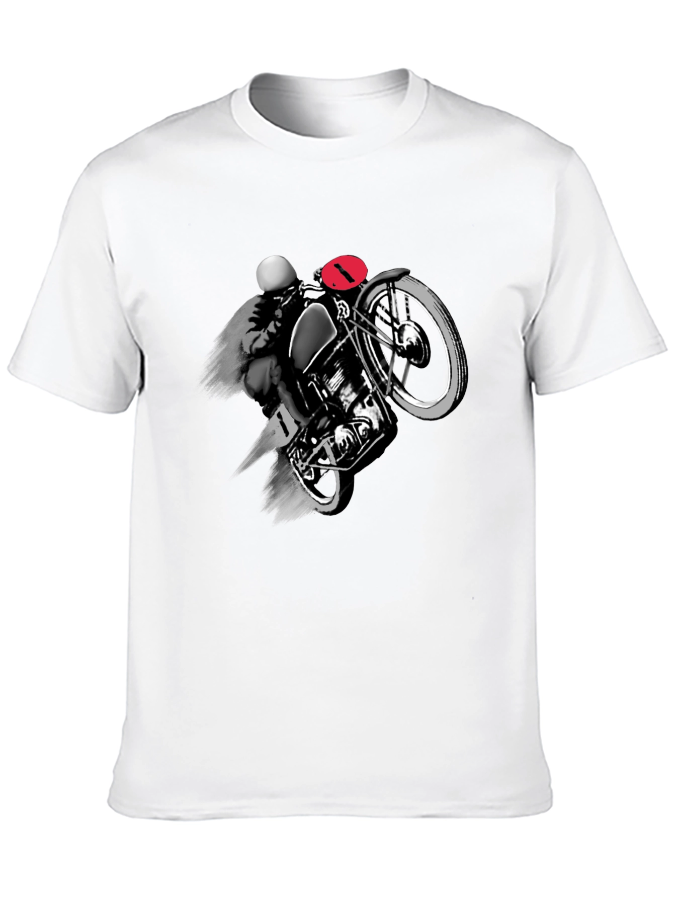 Motorcycle Rider Graphic Black T-Shirt
