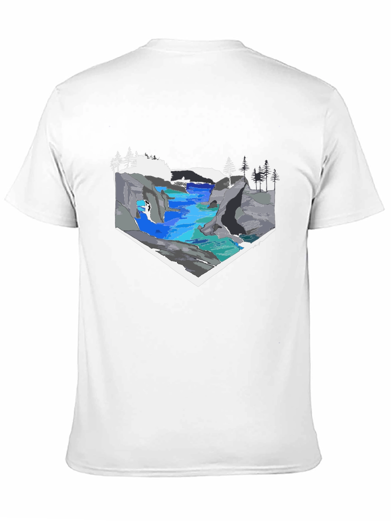 Scenic River Graphic Tee - Black