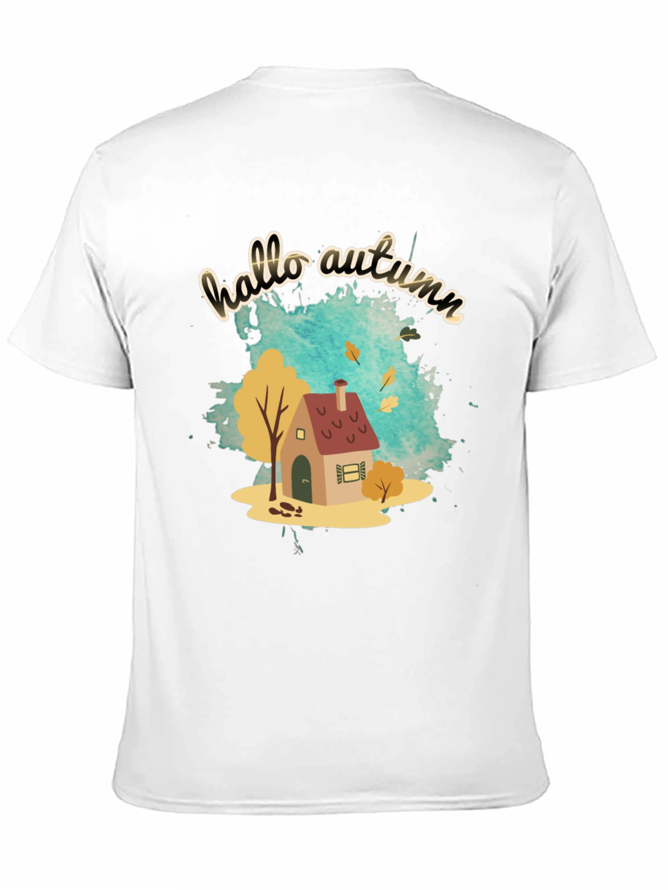 Hello Autumn Black Graphic Tee
