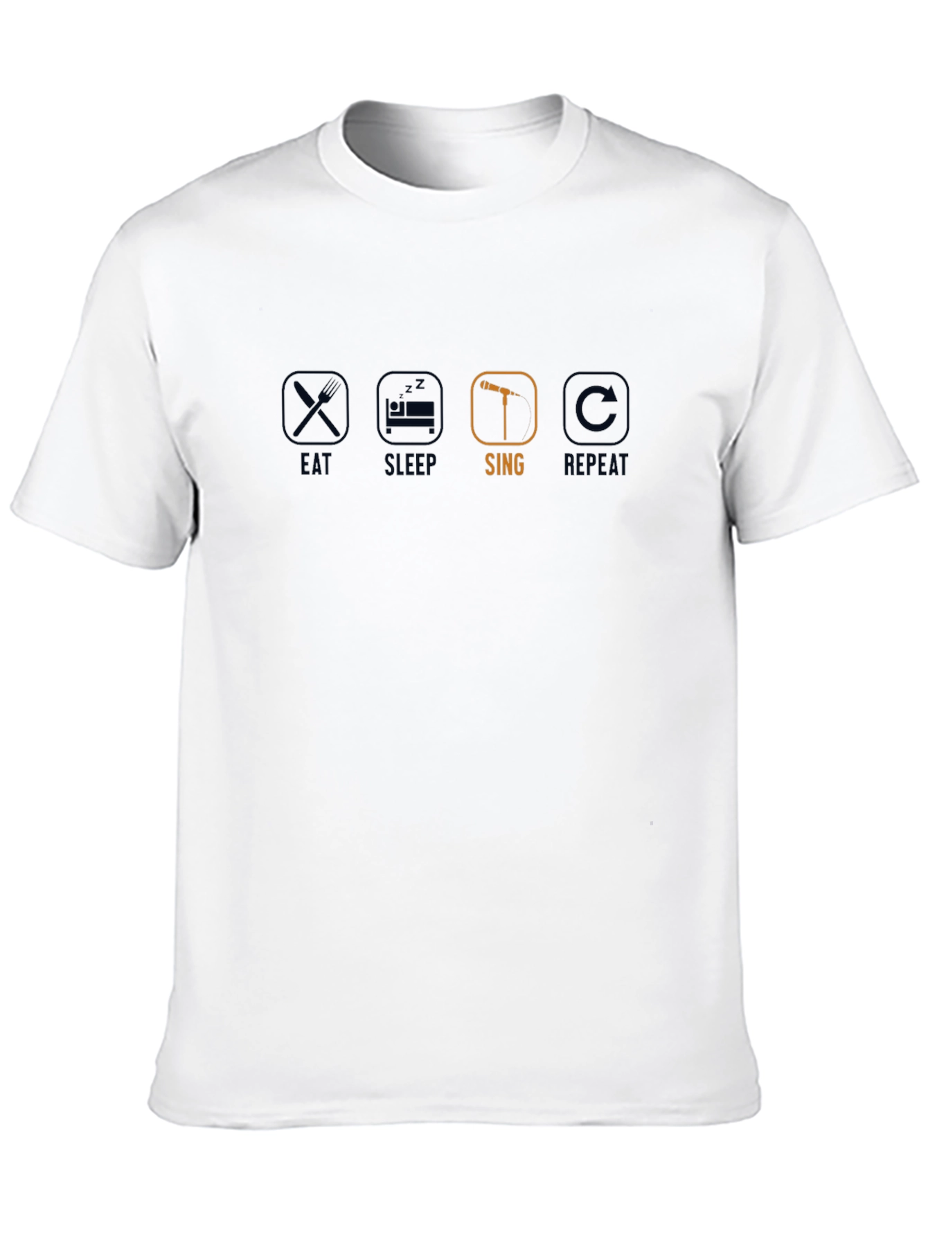 Eat Sleep Sing Repeat T-Shirt - Singer Musician Tee
