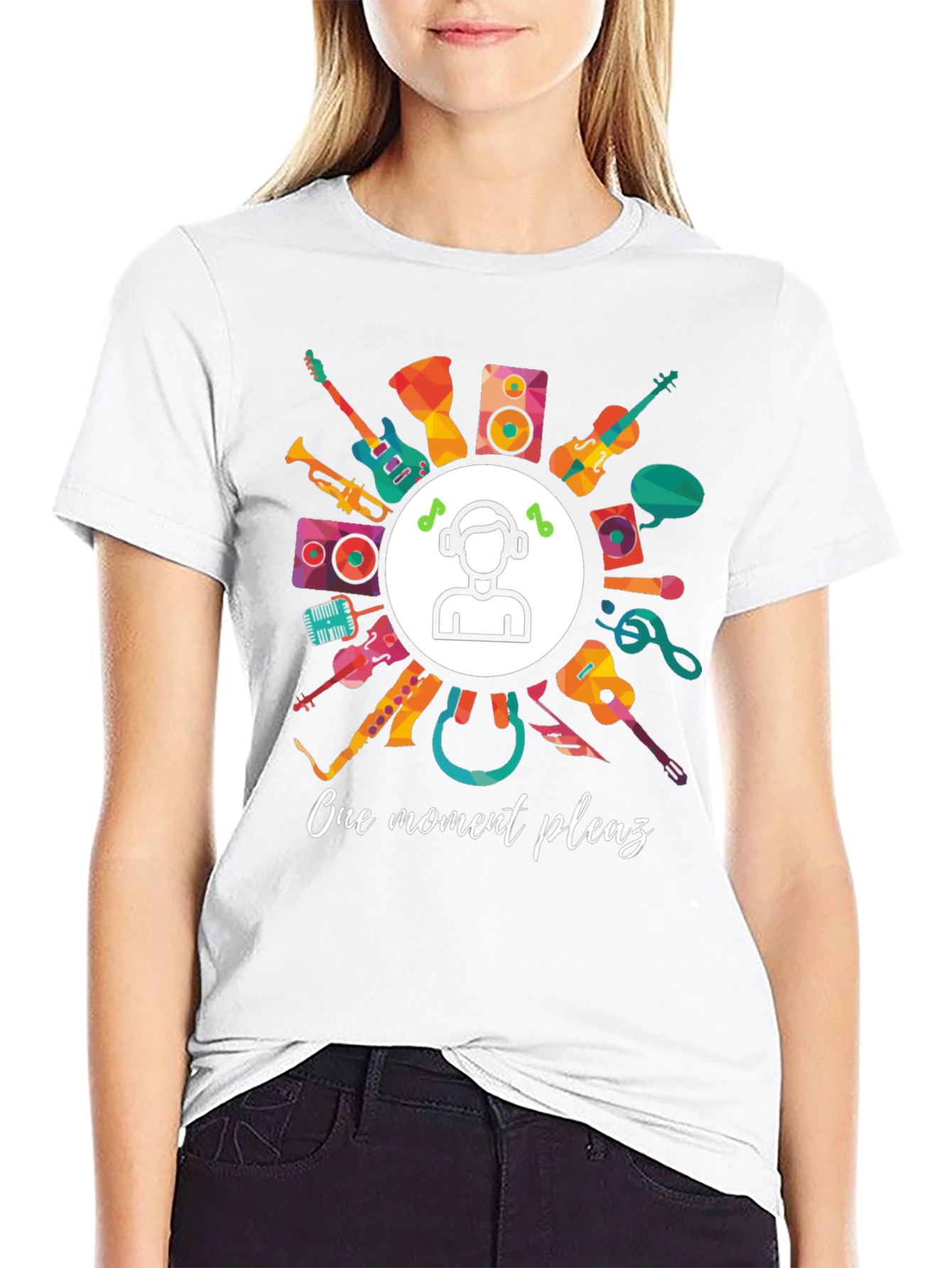 Music Lover Graphic Tee - One Moment Please