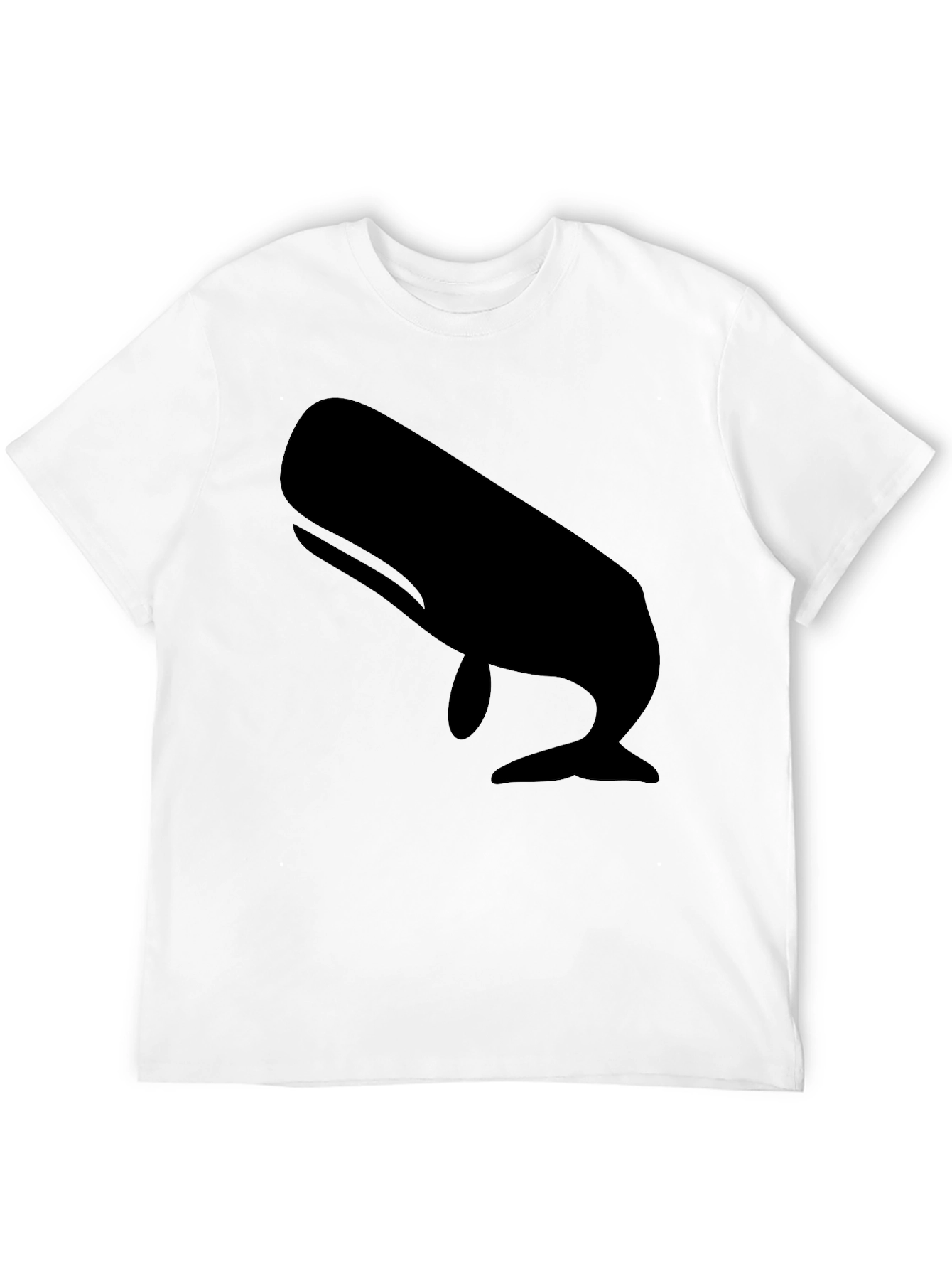 Whale Graphic Tee - Black Cotton Casual Shirt
