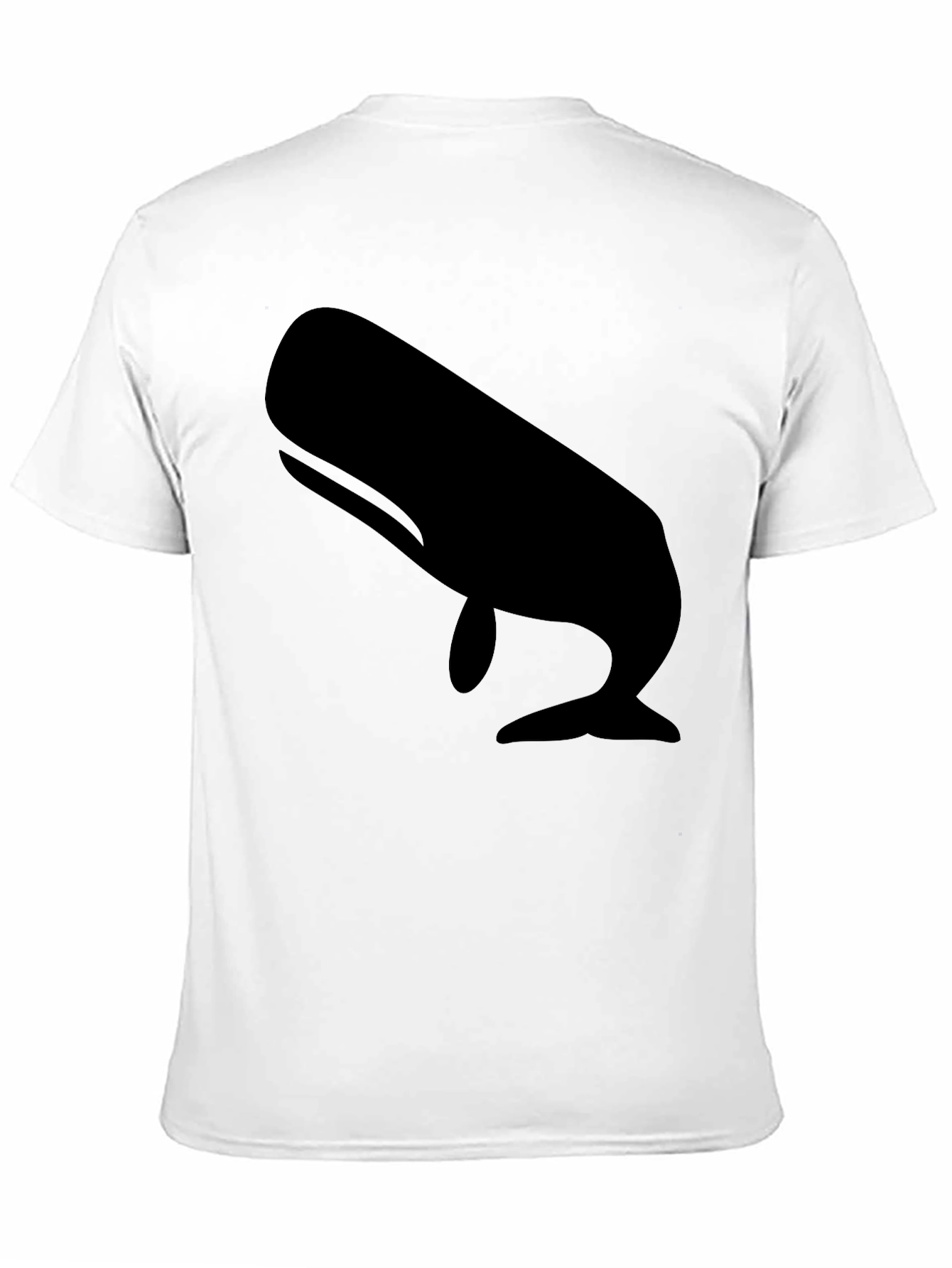 Whale Graphic Tee - Black Cotton Casual Shirt