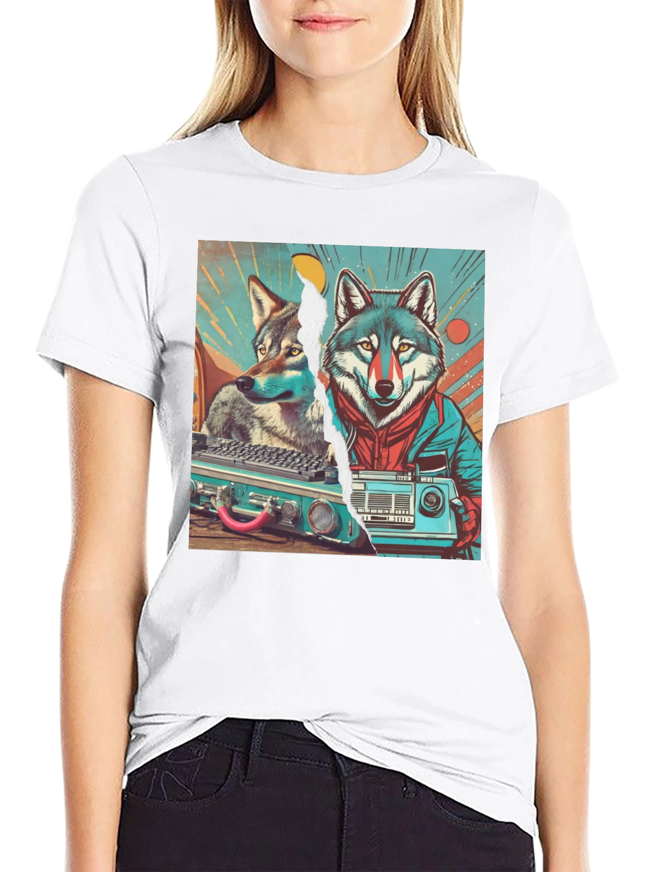 Retro Wolf Graphic Tee