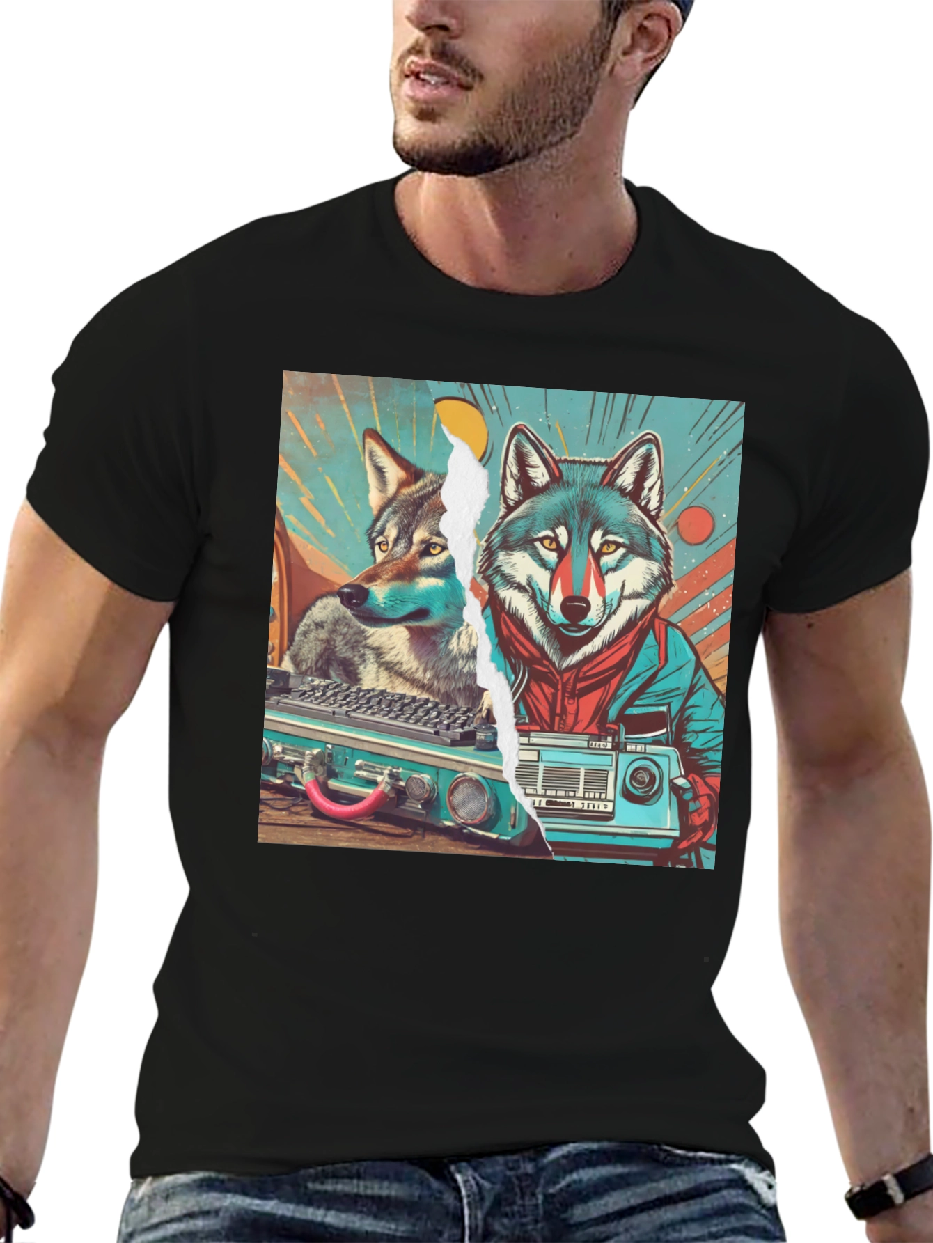 Retro Wolf Graphic Tee