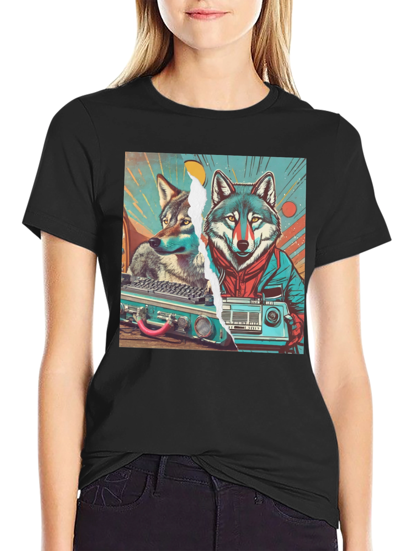 Retro Wolf Graphic Tee