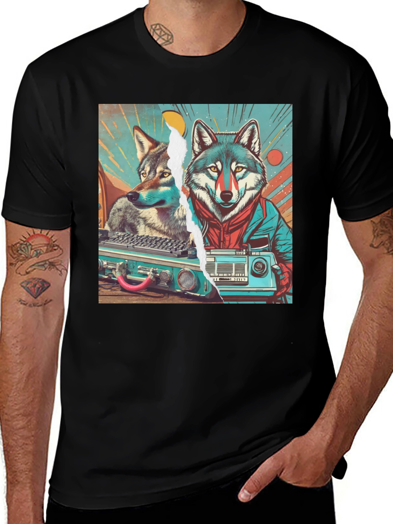 Retro Wolf Graphic Tee