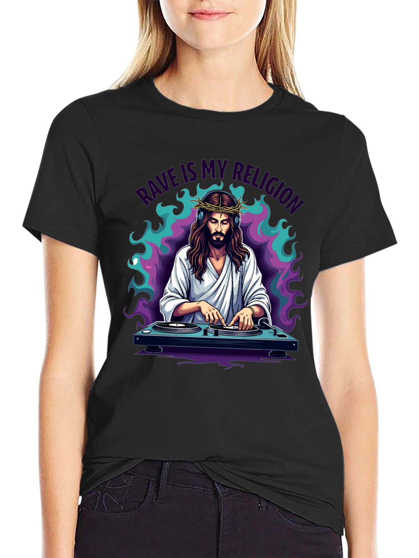 Rave Jesus Graphic T-Shirt
