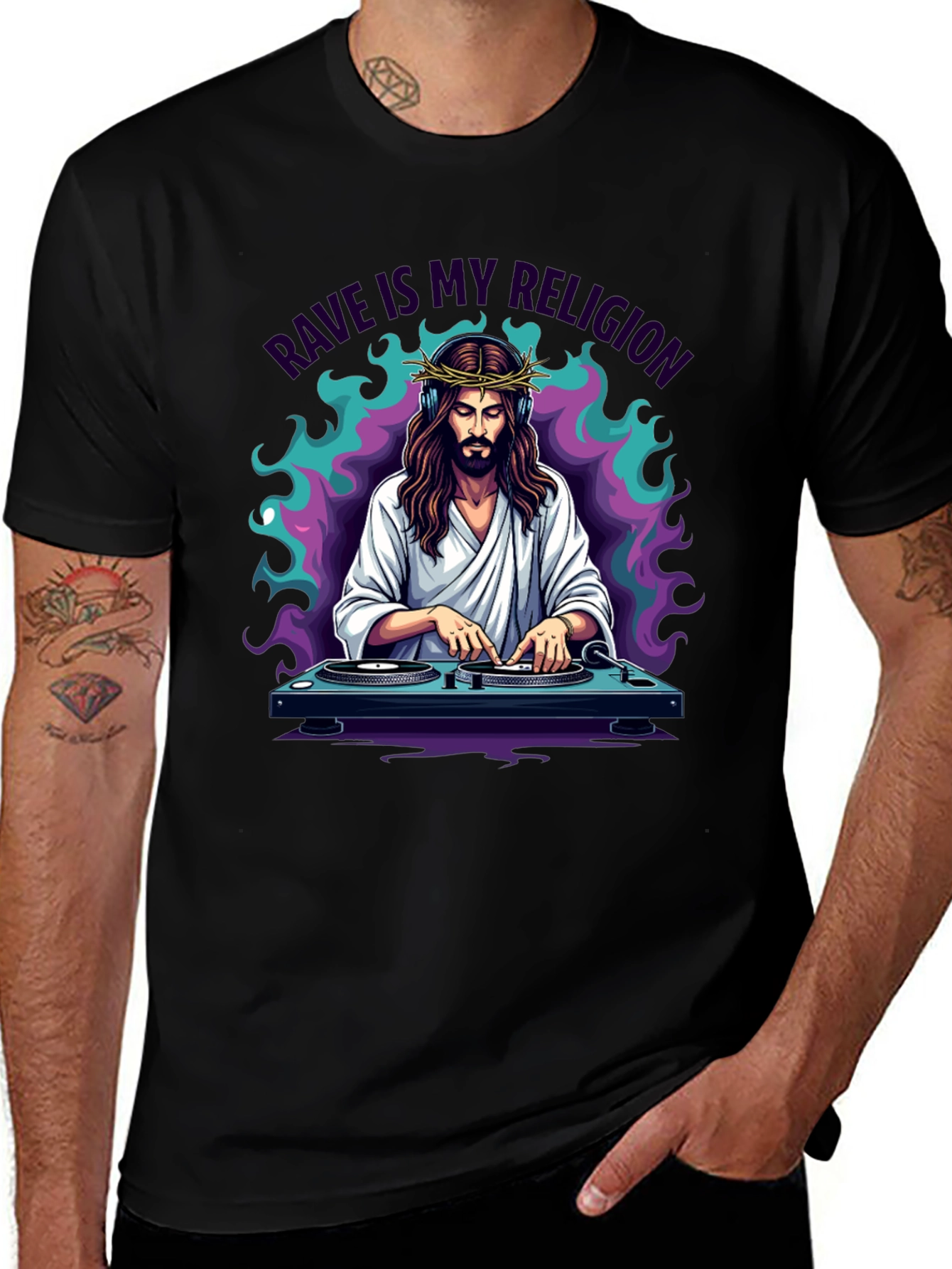 Rave Jesus Graphic T-Shirt