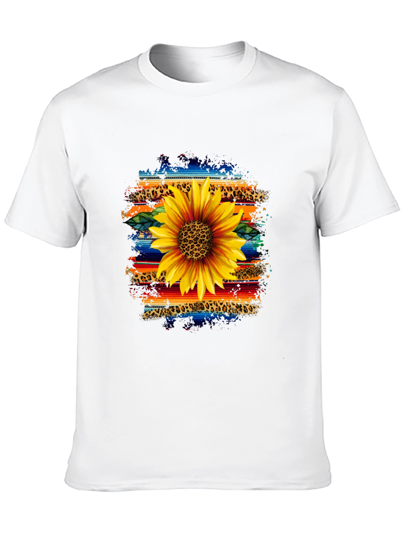 Sunflower Serape Leopard Print Graphic Tee