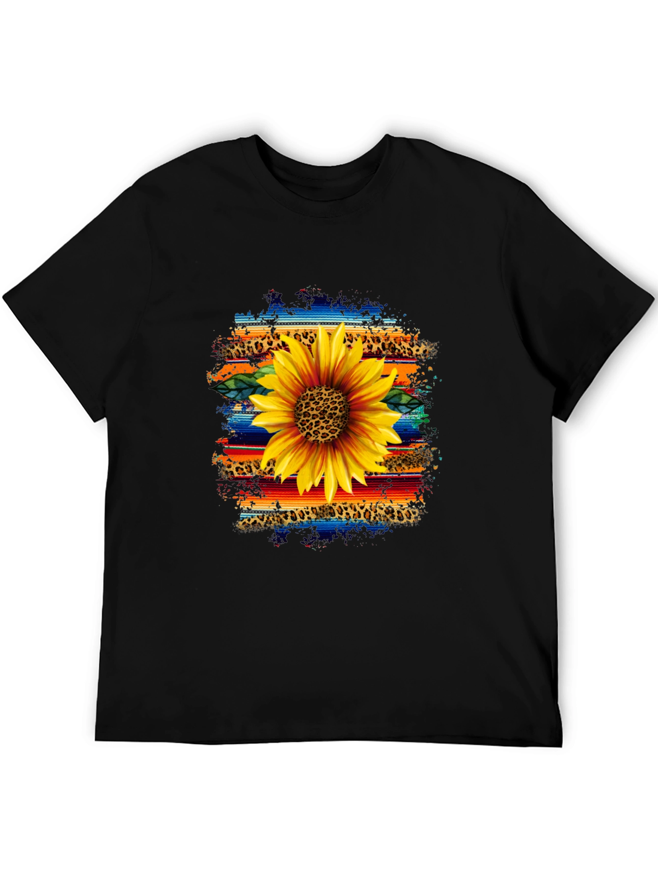 Sunflower Serape Leopard Print Graphic Tee