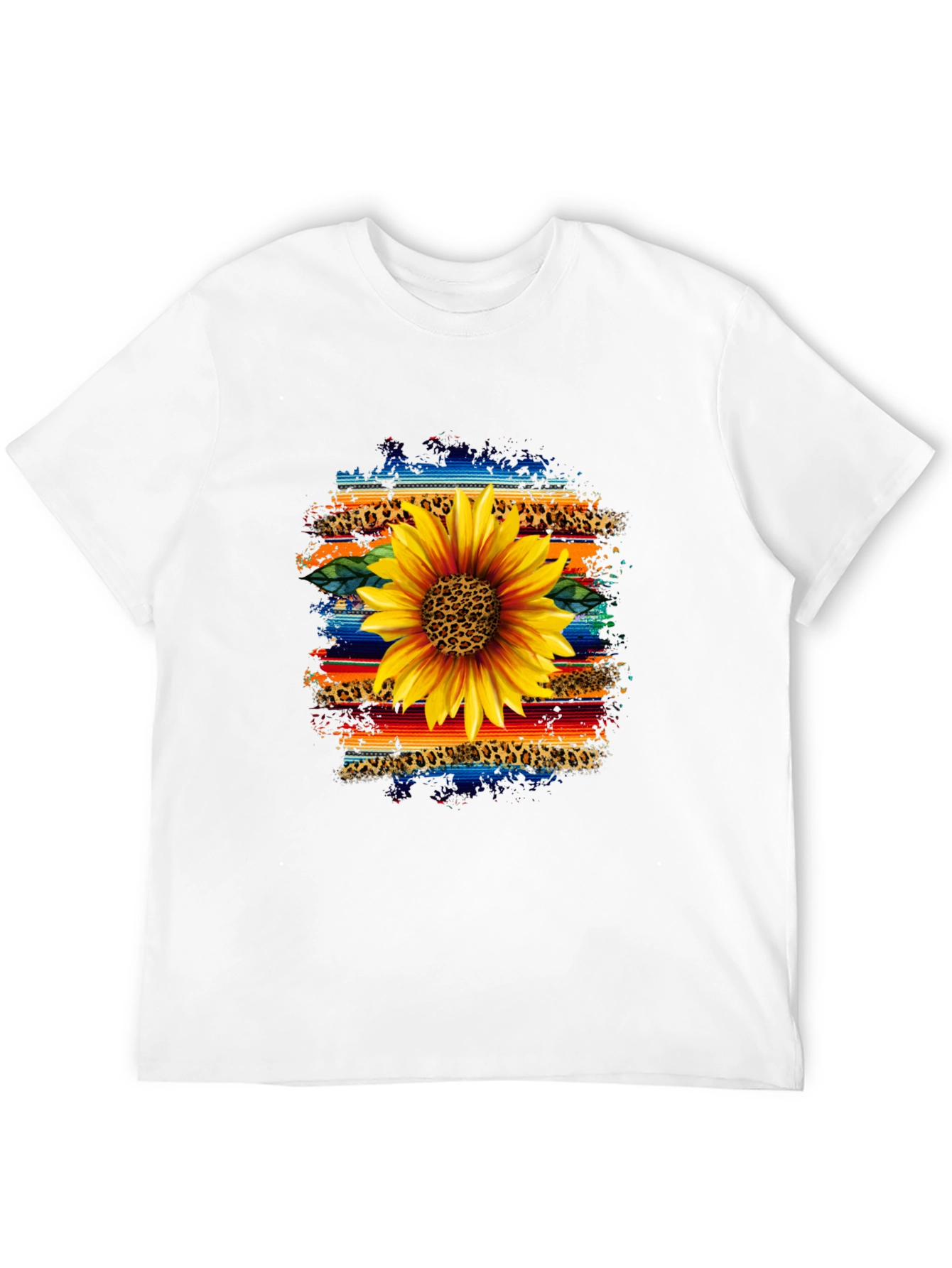 Sunflower Serape Leopard Print Graphic Tee