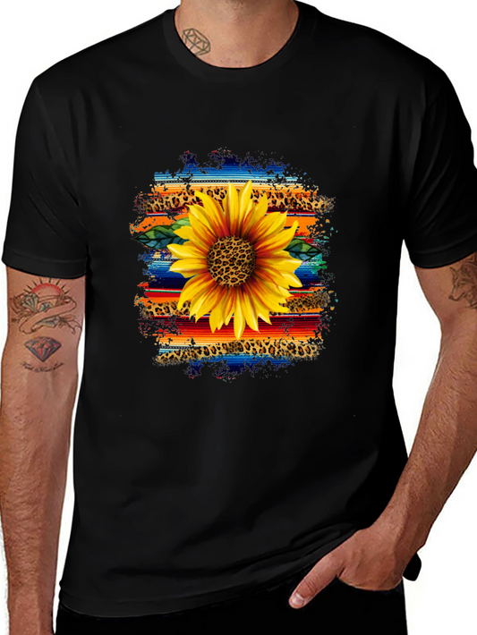 Sunflower Serape Leopard Print Graphic Tee