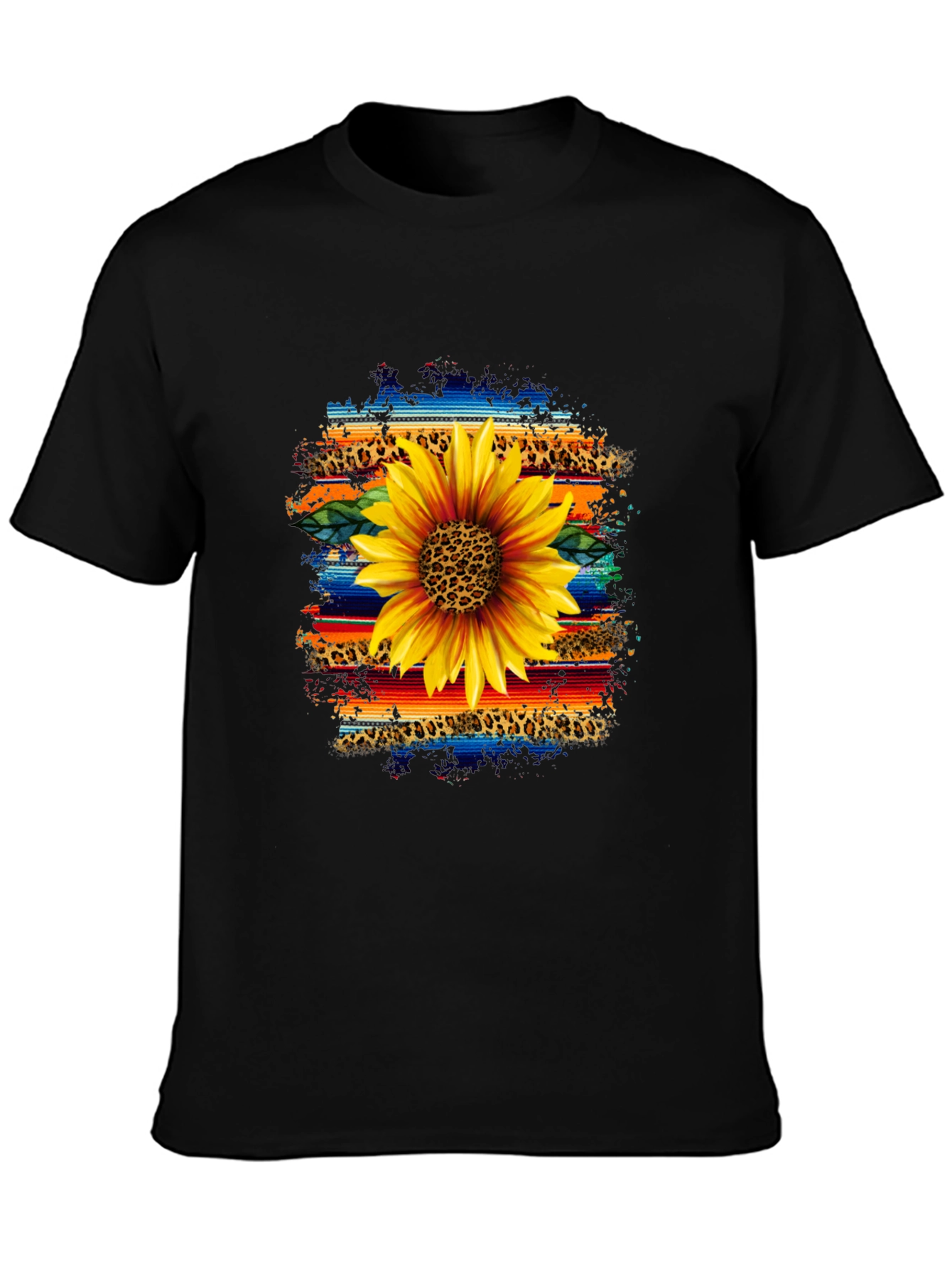 Sunflower Serape Leopard Print Graphic Tee