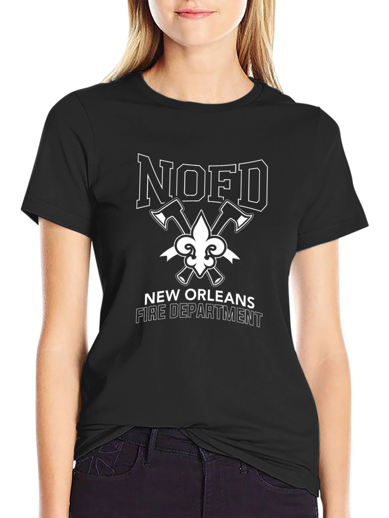 New Orleans Fire Department NOFD Black T-Shirt