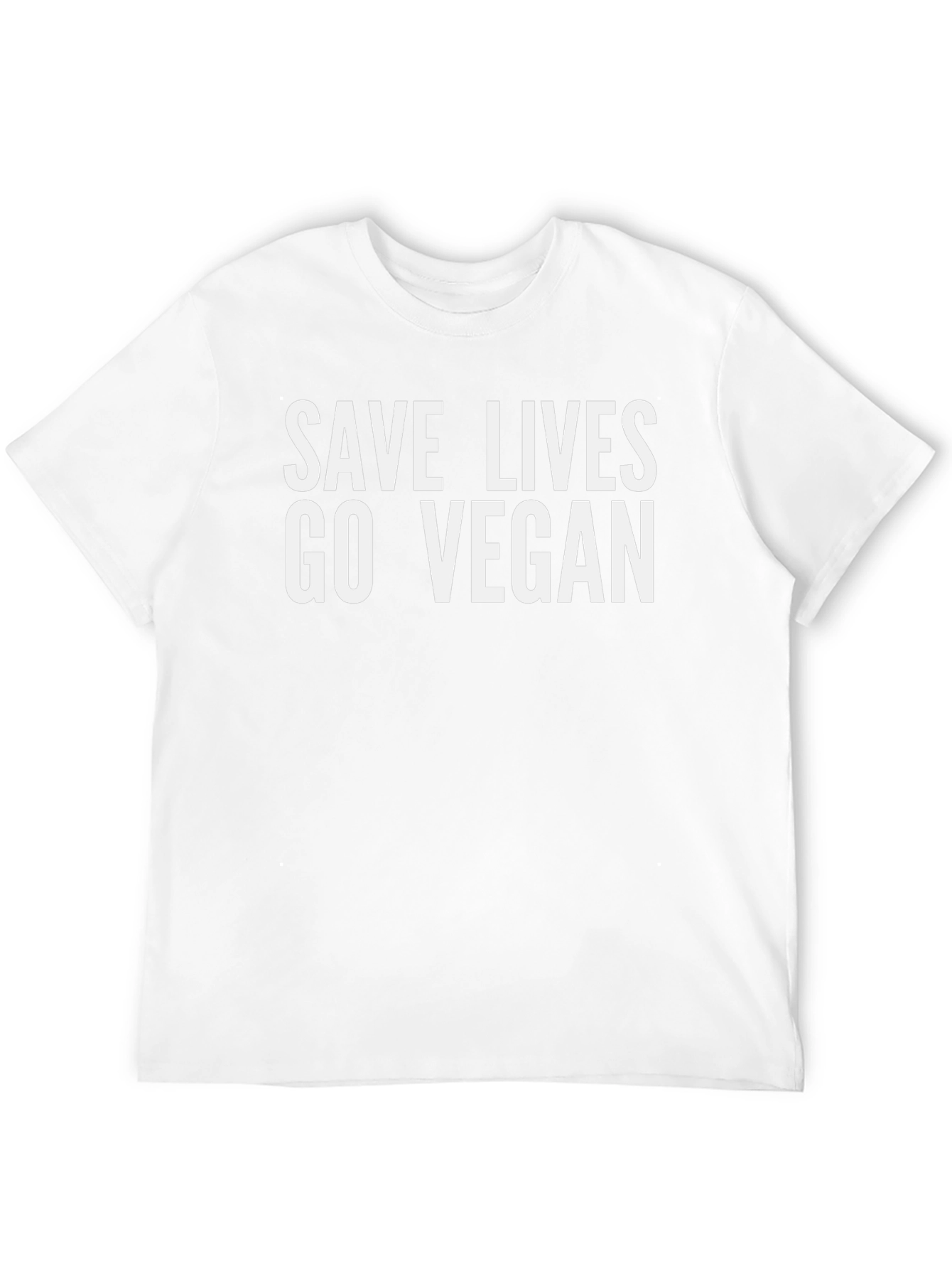 Save Lives Go Vegan T-Shirt Black