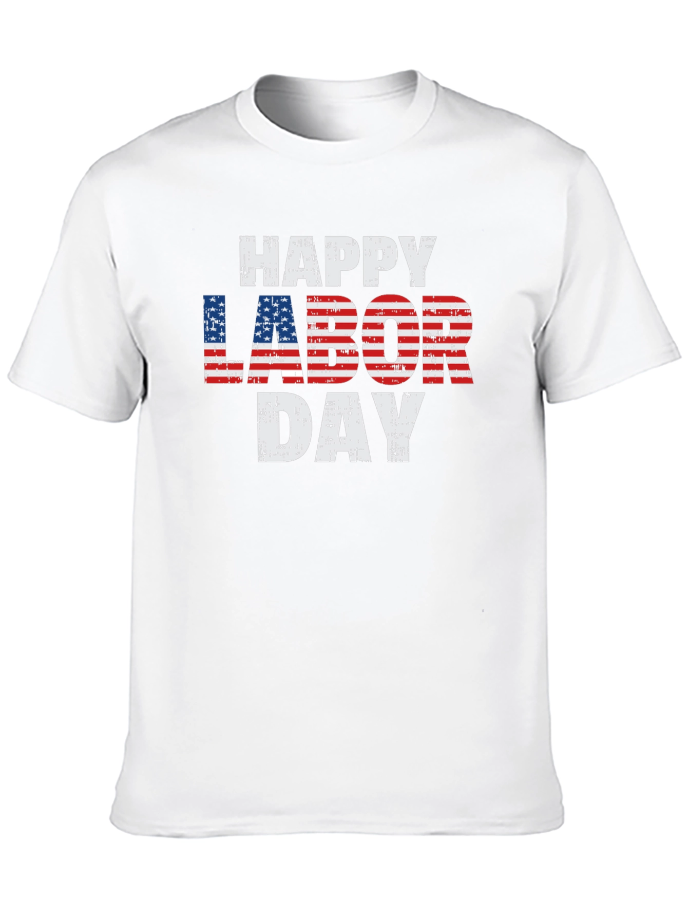 Happy Labor Day Patriotic USA Flag T-Shirt