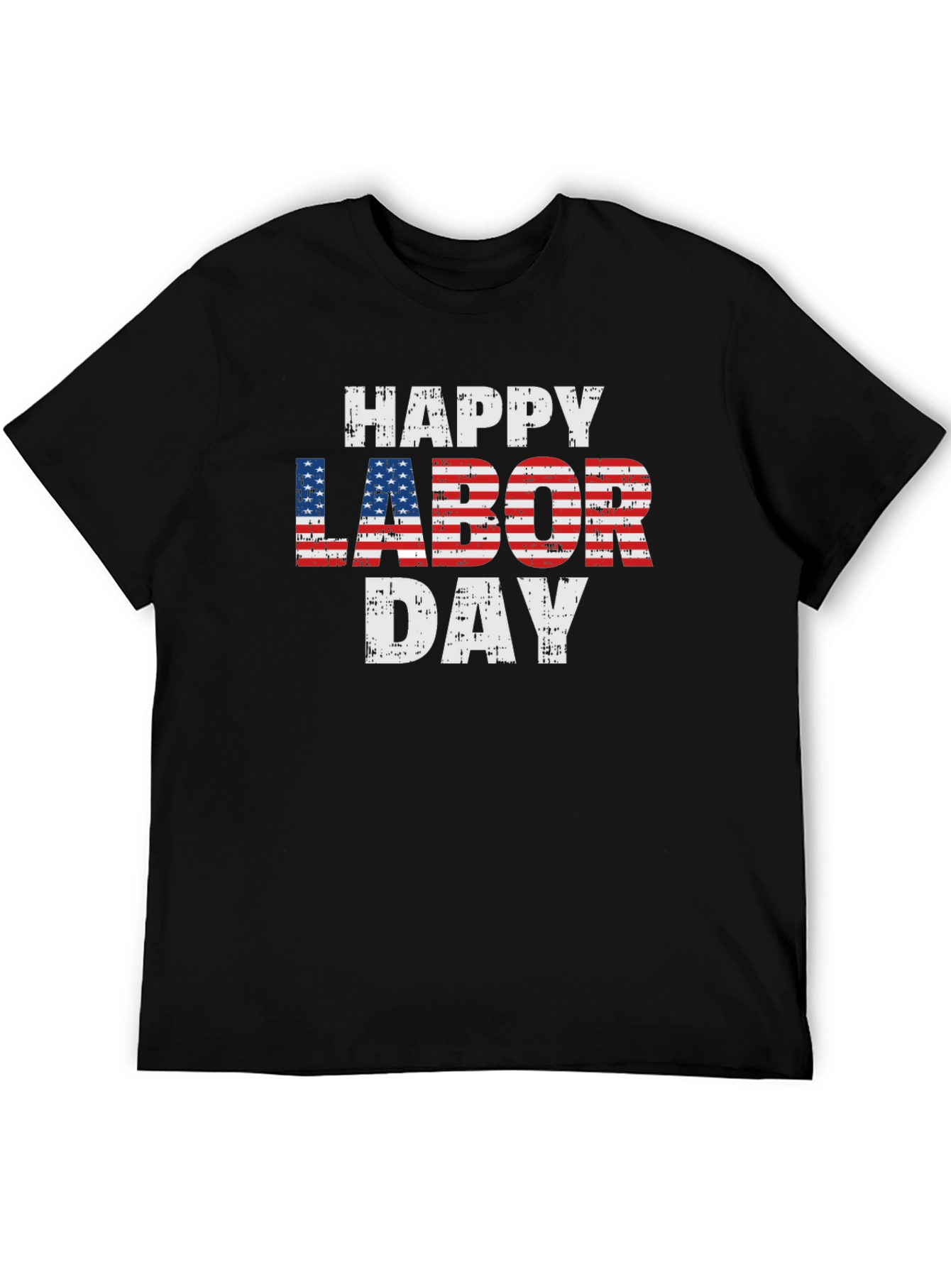 Happy Labor Day Patriotic USA Flag T-Shirt