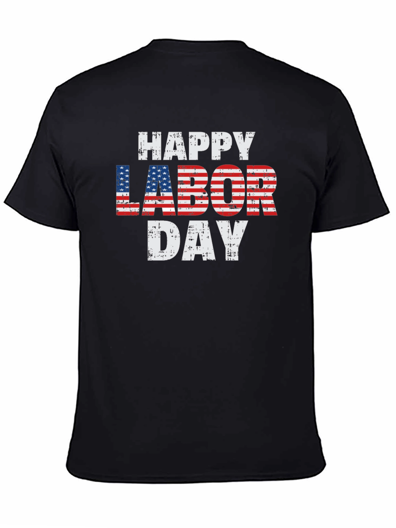 Happy Labor Day Patriotic USA Flag T-Shirt