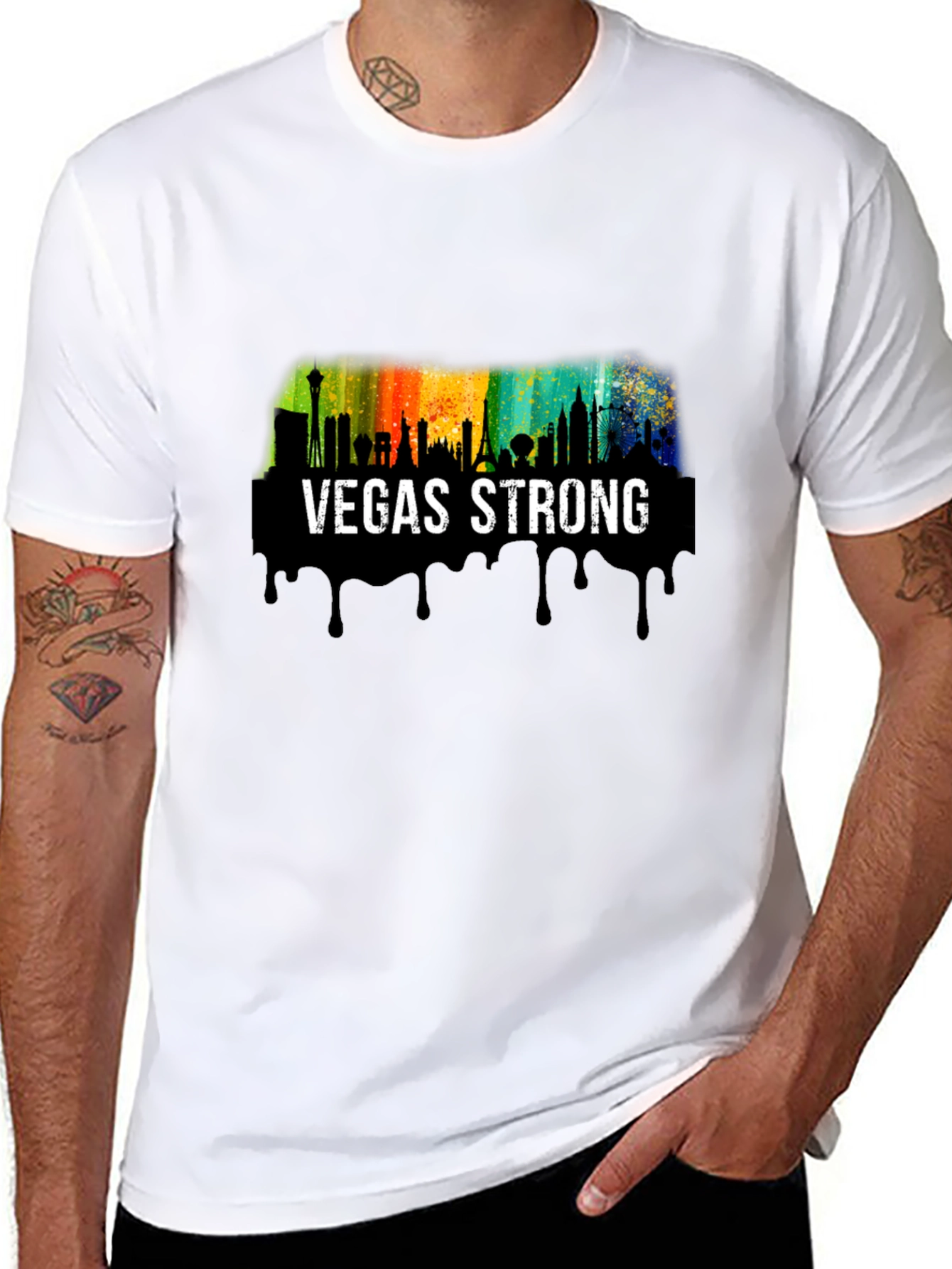 Vegas Strong Skyline Graphic T-Shirt