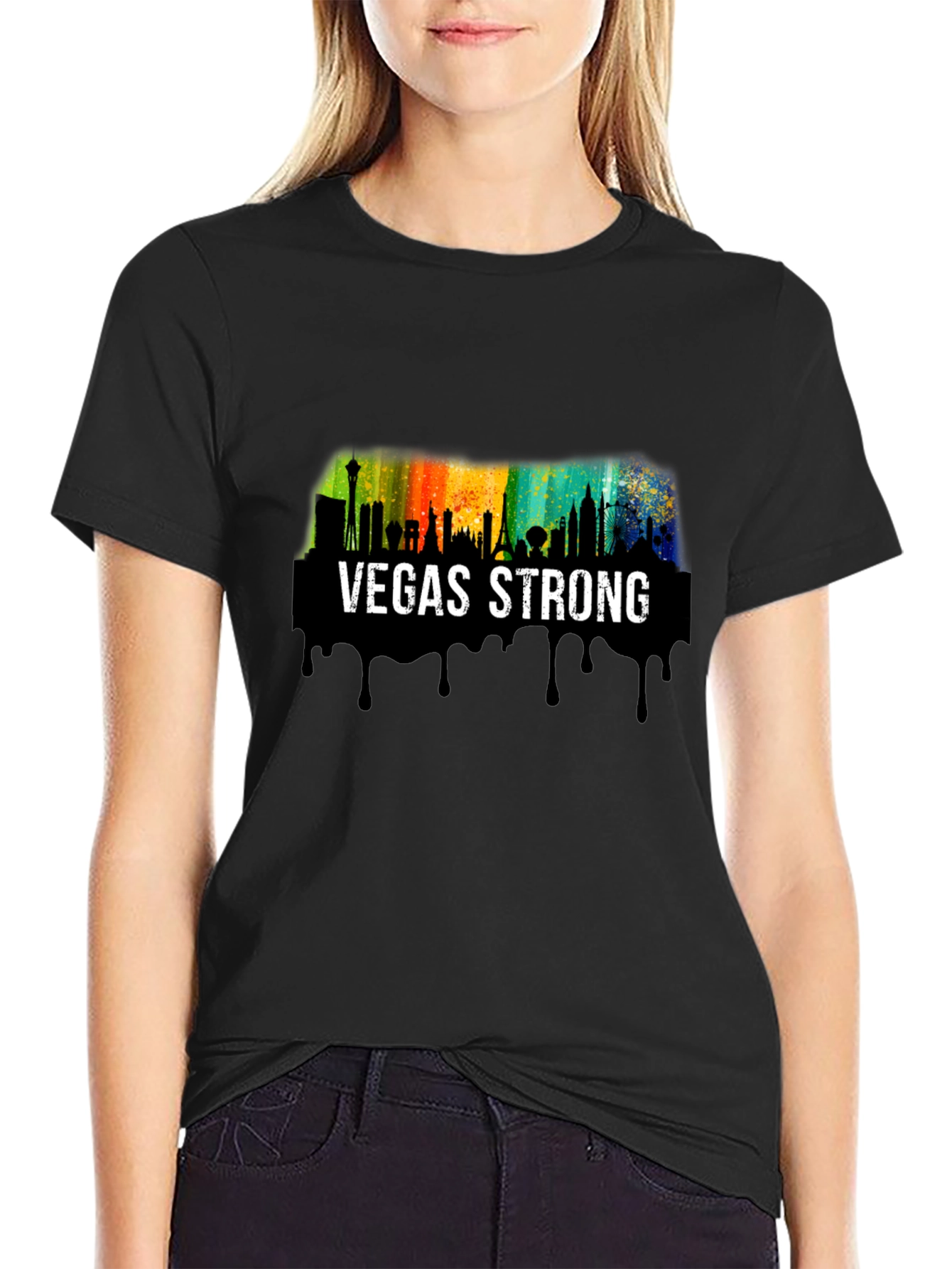 Vegas Strong Skyline Graphic T-Shirt