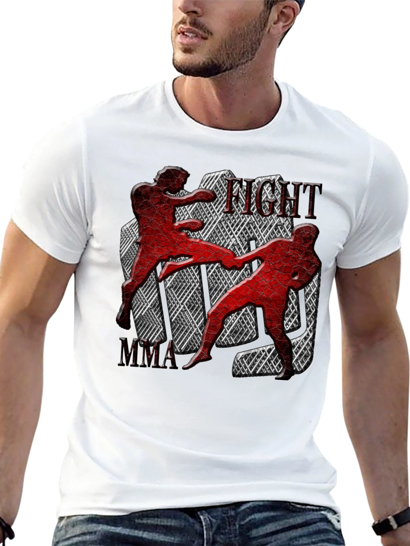 MMA Fight Graphic T-Shirt for Men