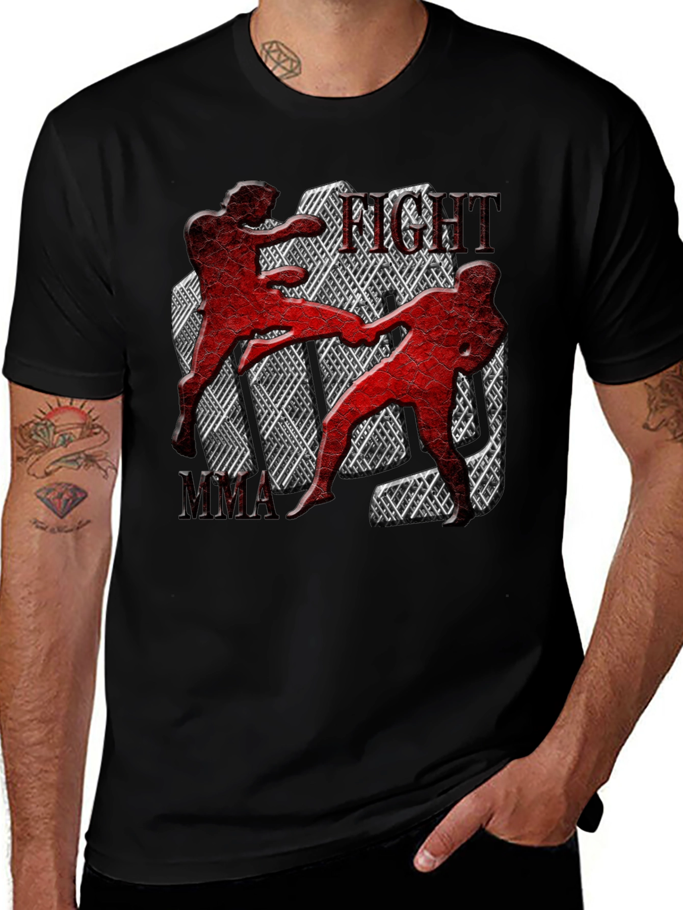 MMA Fight Graphic T-Shirt for Men