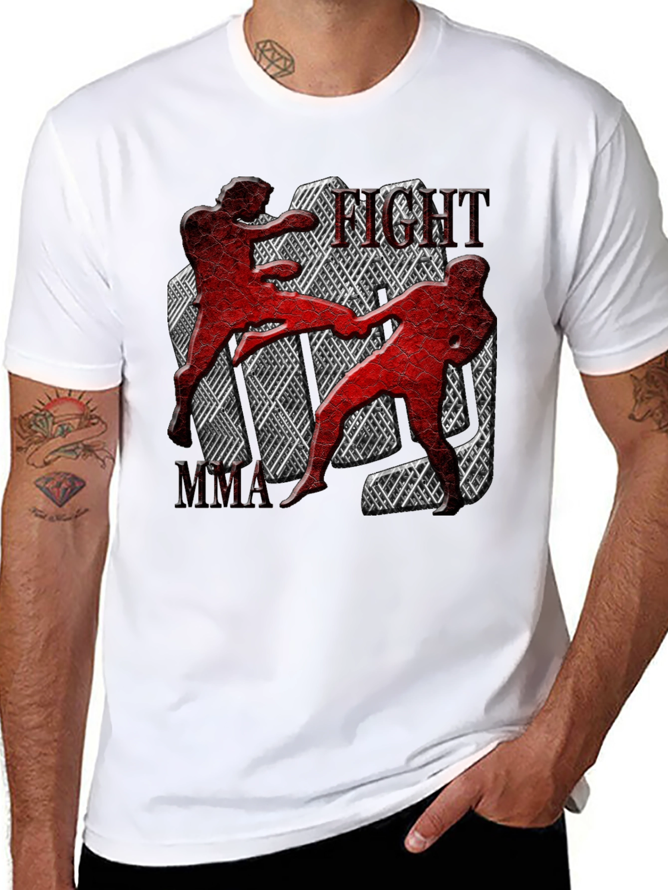 MMA Fight Graphic T-Shirt for Men