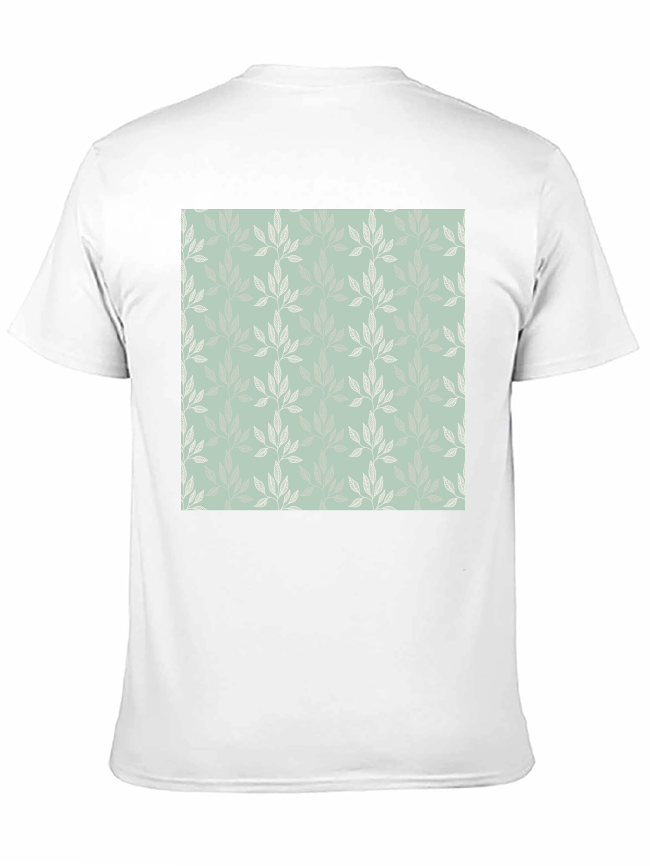 Leaf Pattern Graphic Black Tee