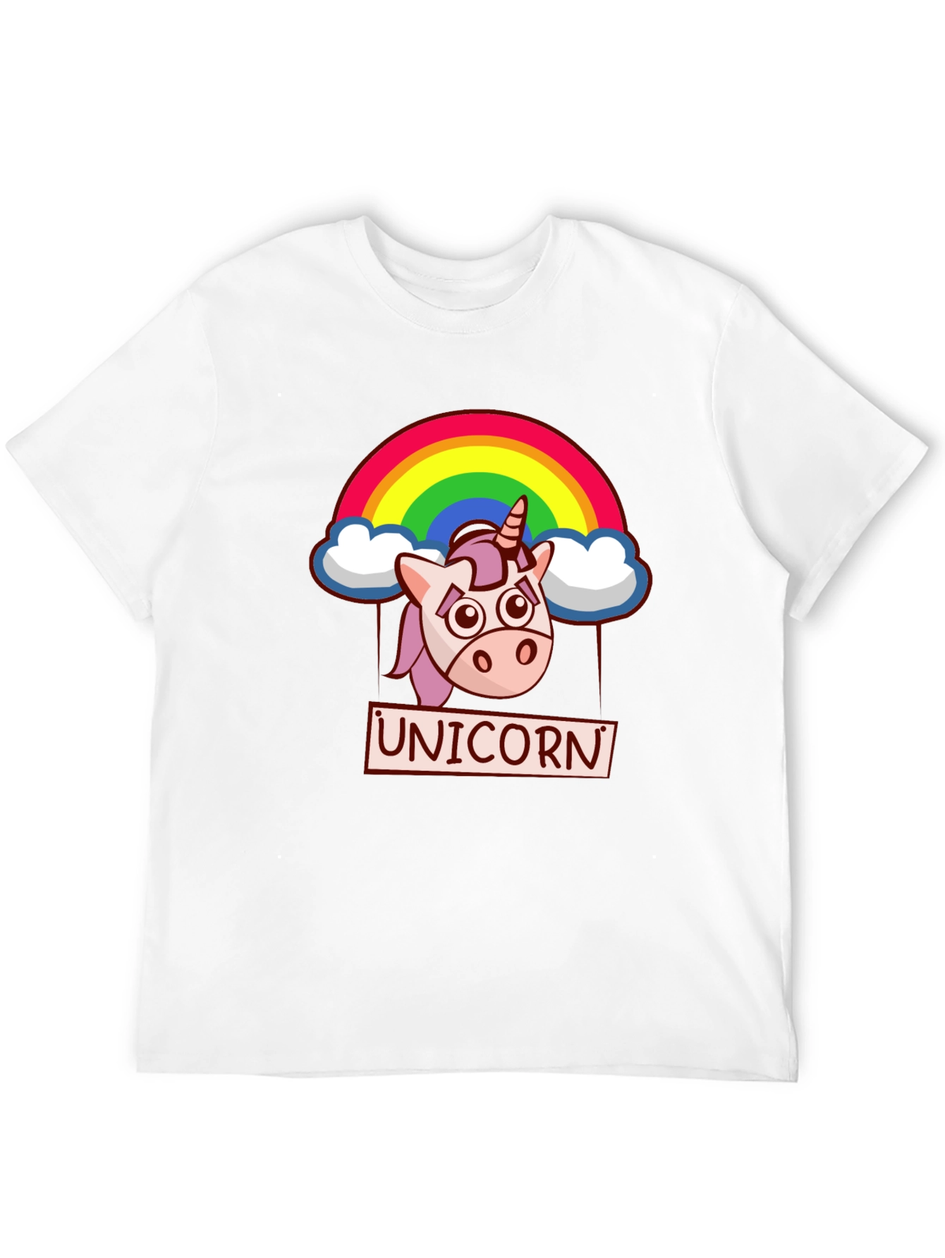 Unicorn Rainbow Graphic T-Shirt - Black