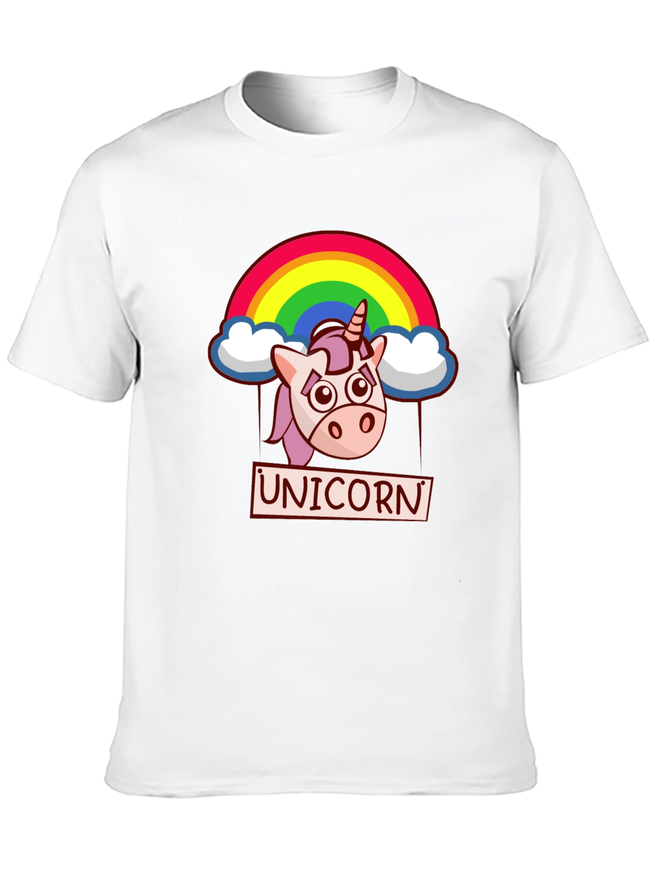 Unicorn Rainbow Graphic T-Shirt - Black