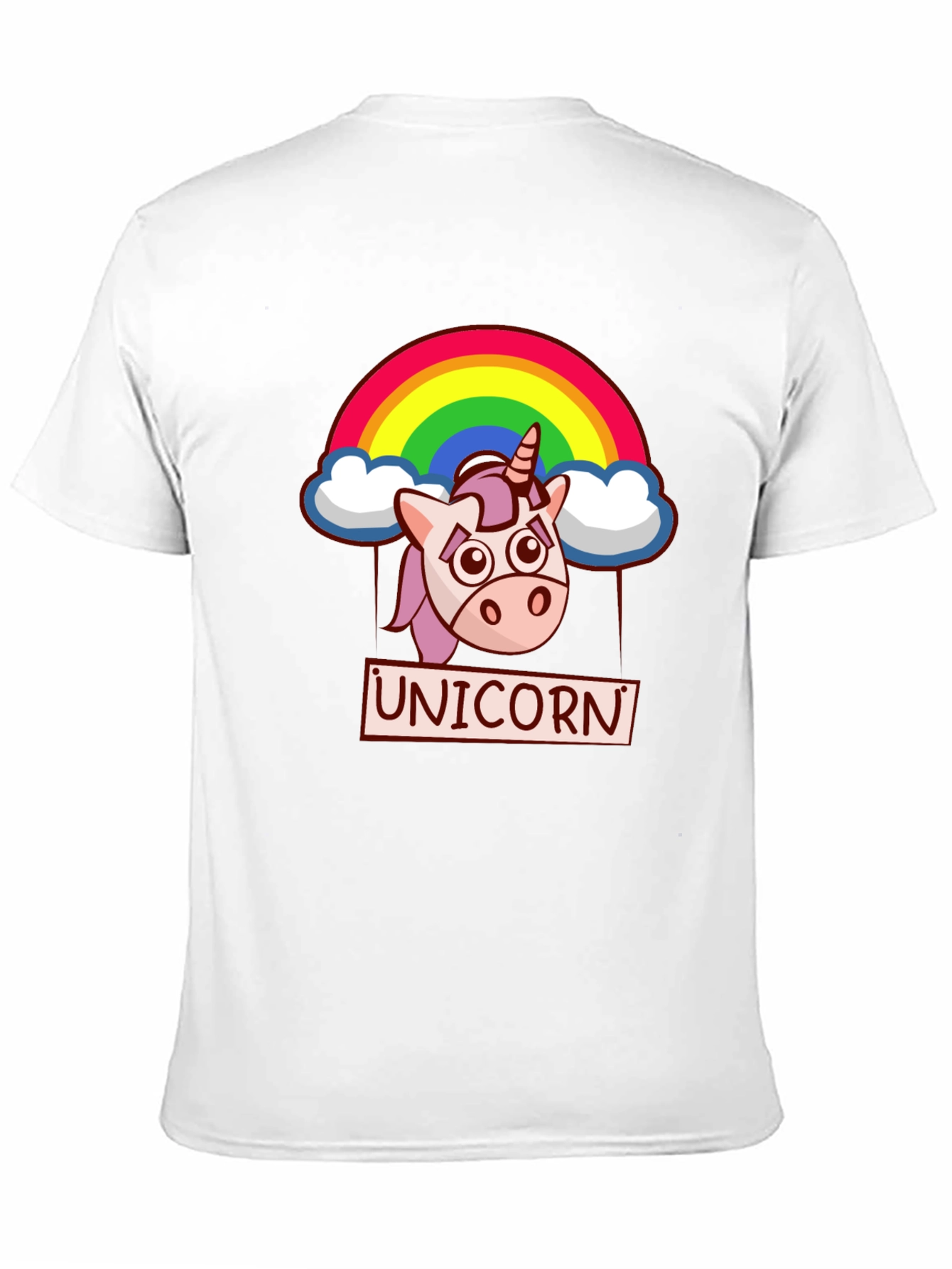 Unicorn Rainbow Graphic T-Shirt - Black