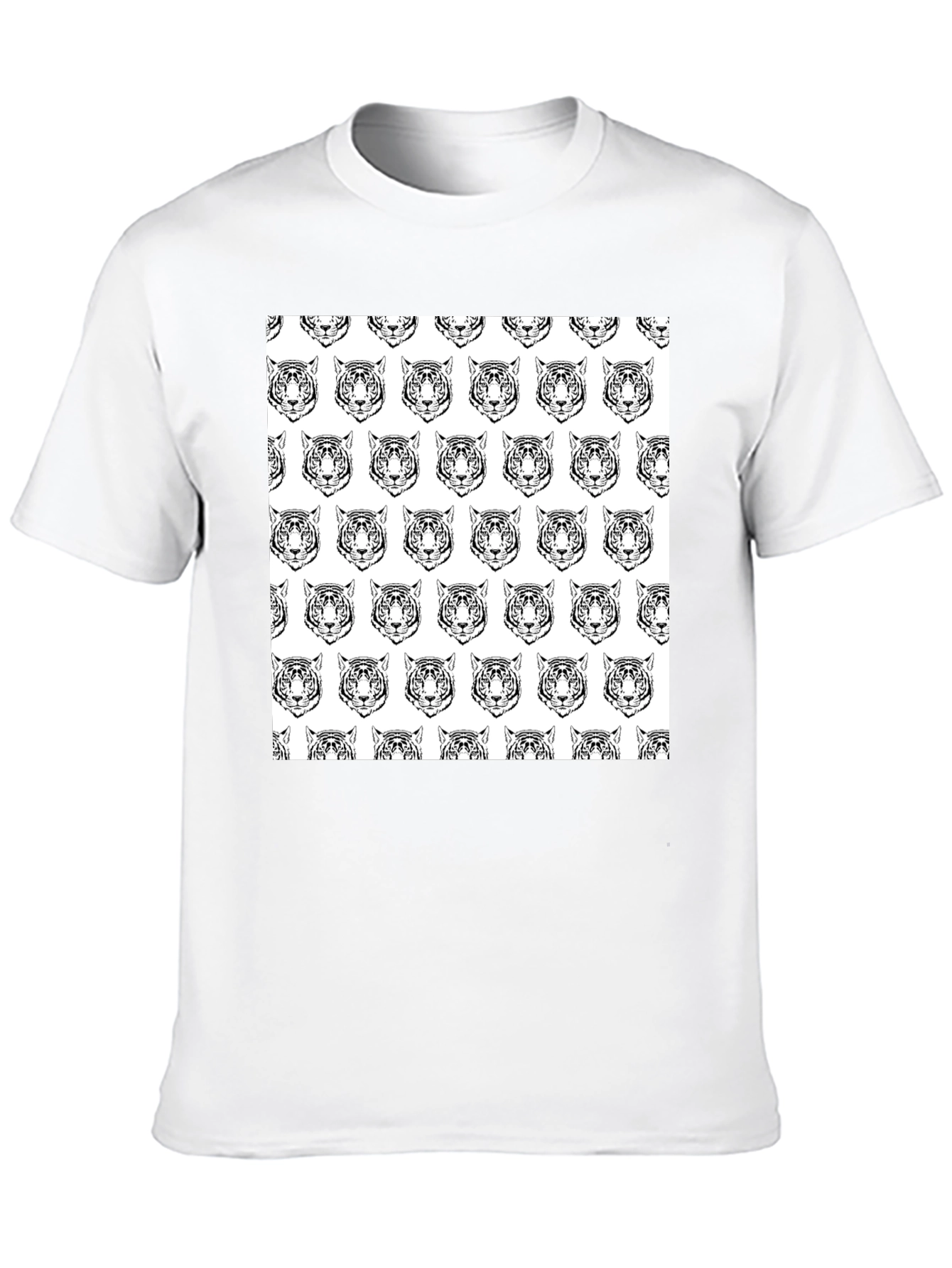 Black Tiger Print Graphic Tee