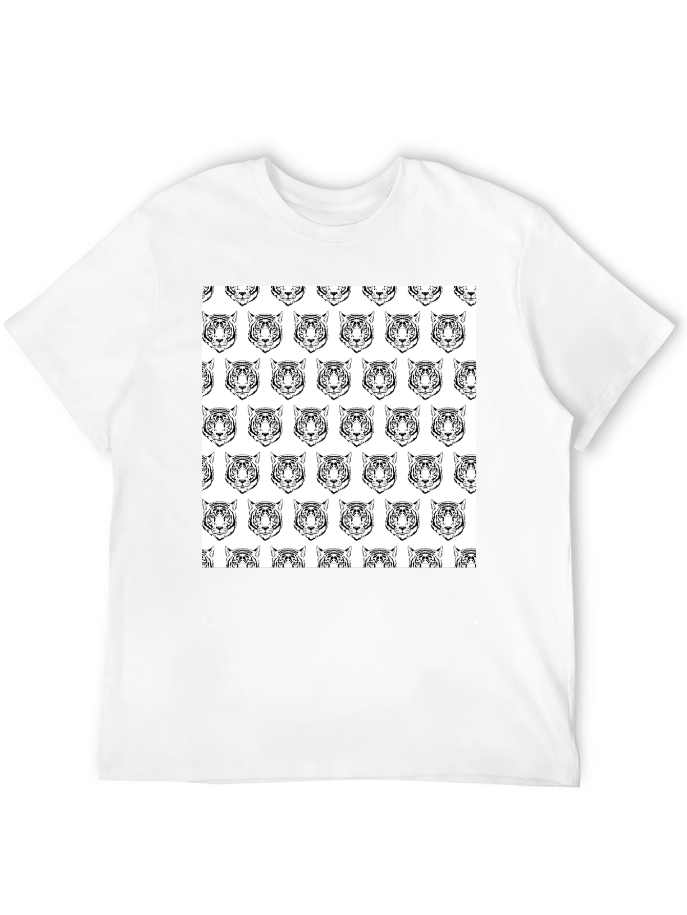 Black Tiger Print Graphic Tee