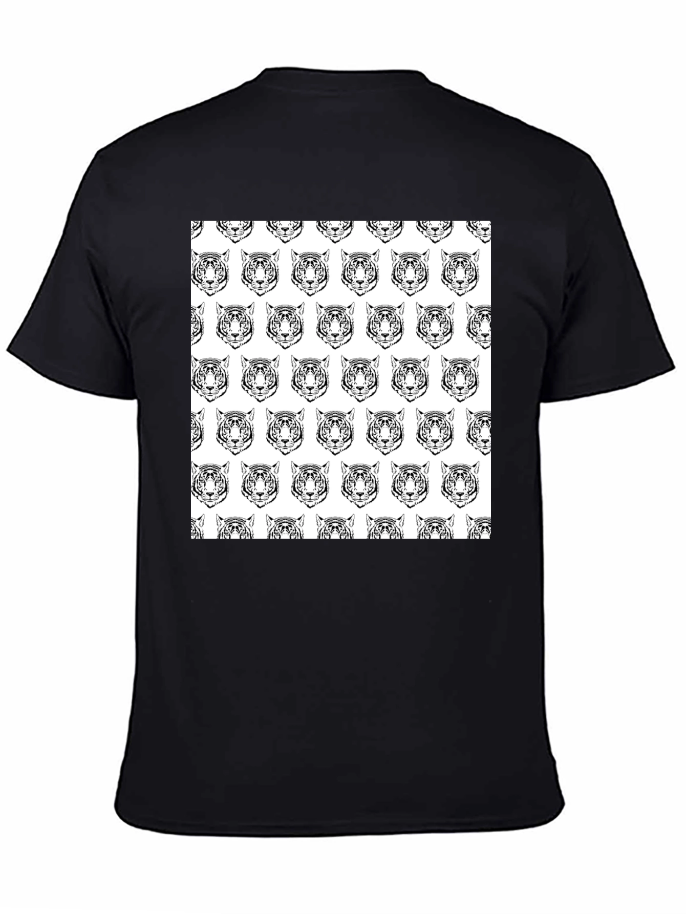 Black Tiger Print Graphic Tee