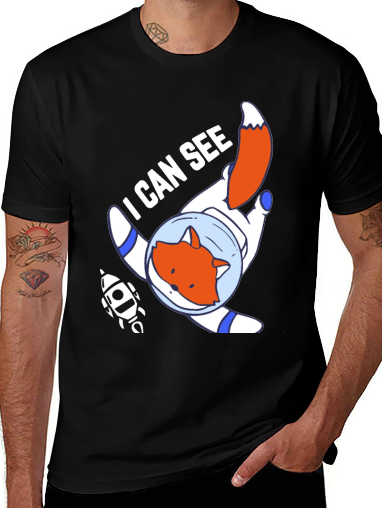 Fox Astronaut T-Shirt - I Can See Space!