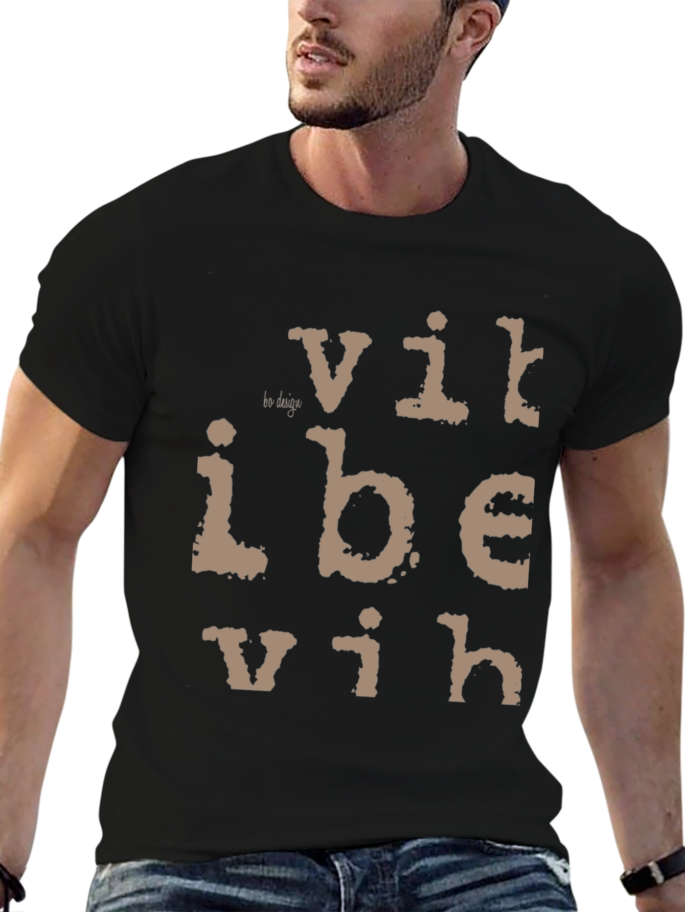 Distressed Graphic Print T-Shirt - Vibe in Style!