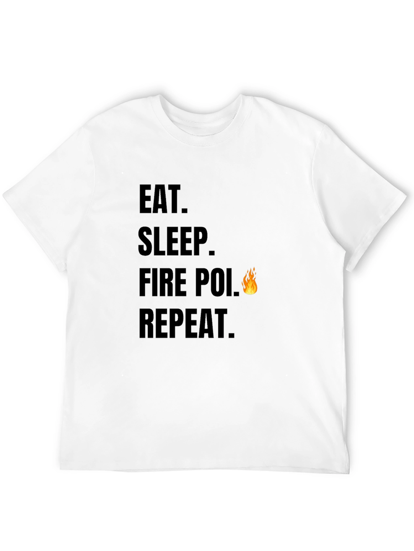 Eat Sleep Fire Poi Repeat Black T-Shirt