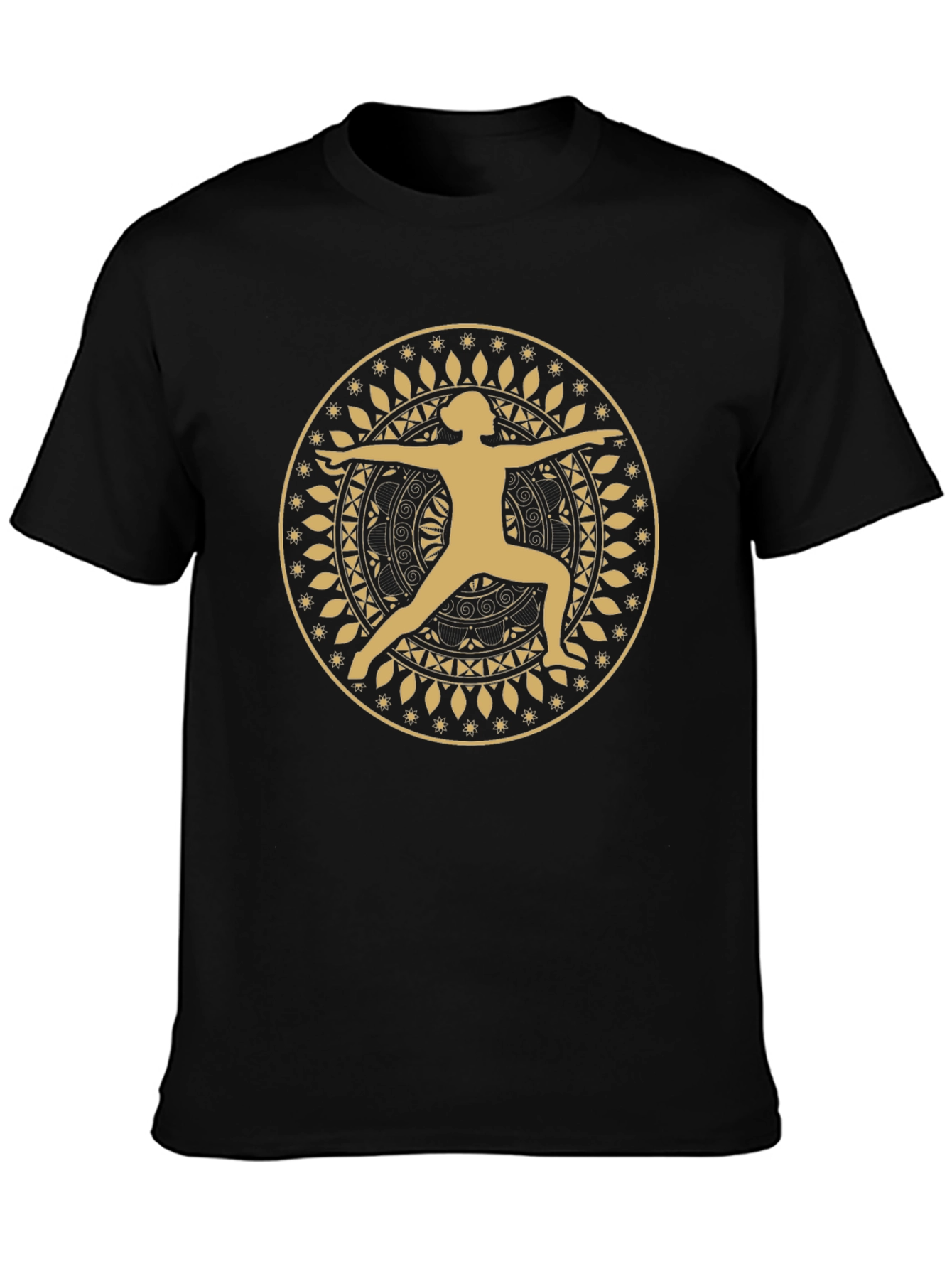 Yoga Mandala T-Shirt - Warrior Pose Graphic Tee