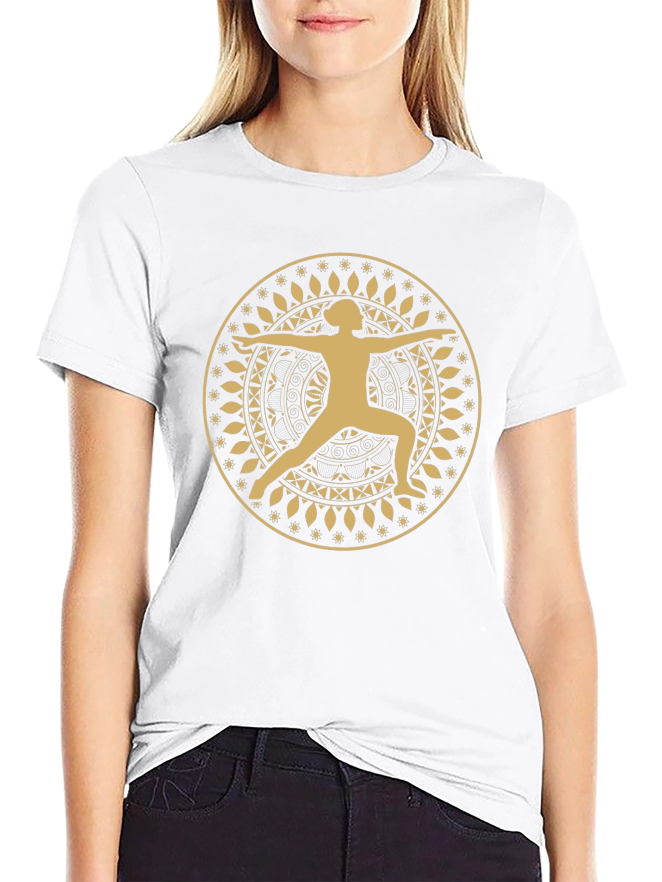 Yoga Mandala T-Shirt - Warrior Pose Graphic Tee