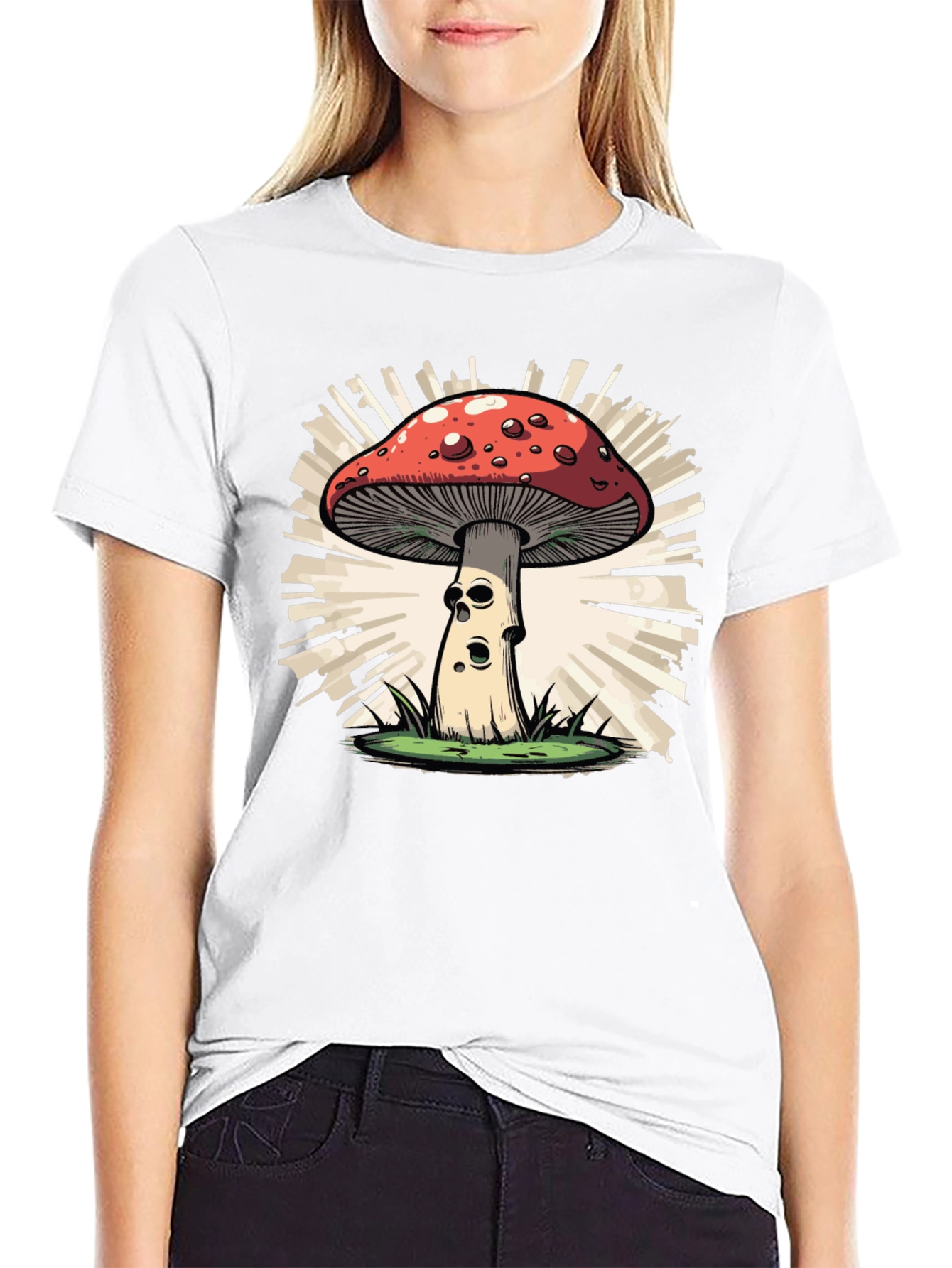 Mushroom Graphic Print Tee